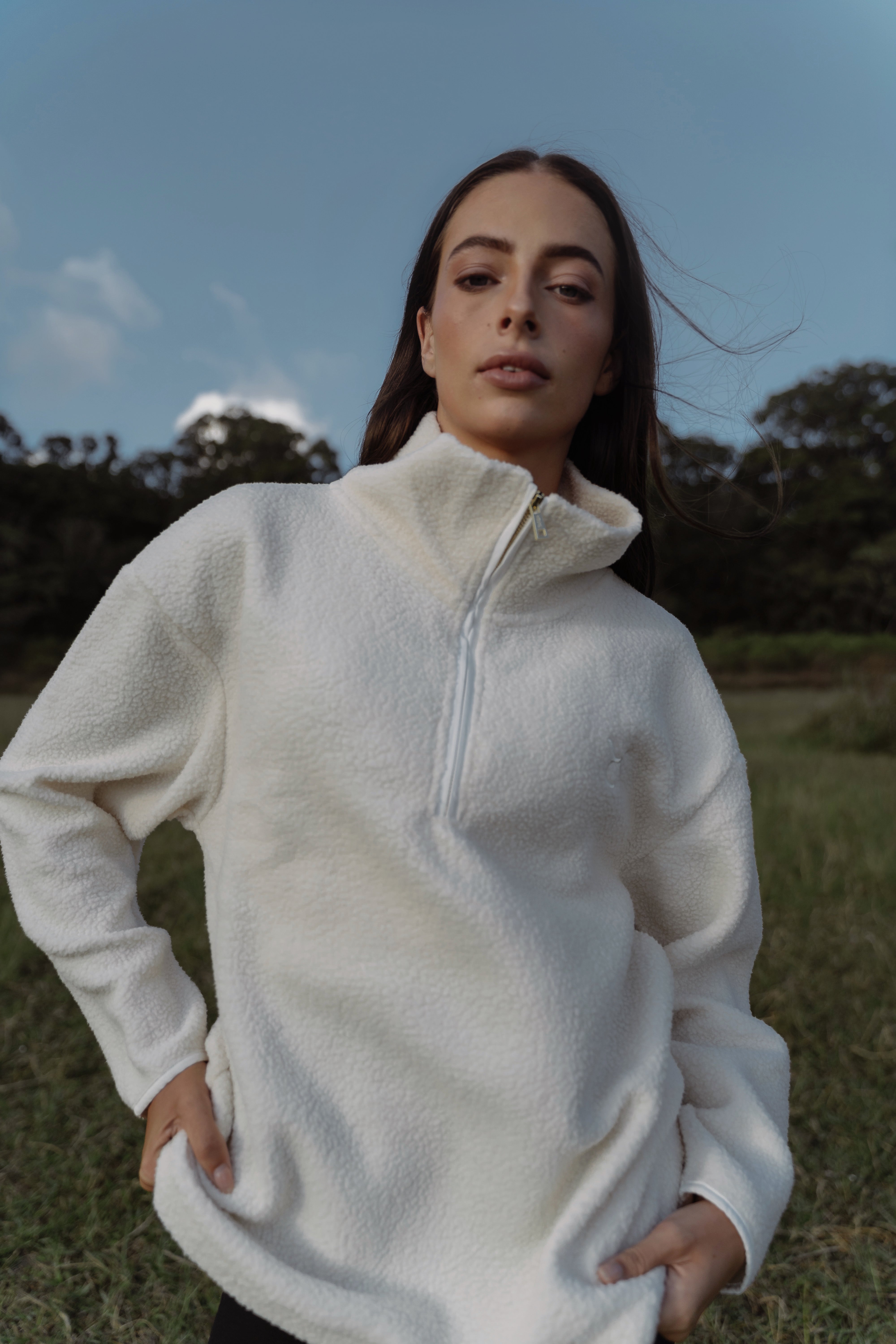 Luna Long Fleece Cream