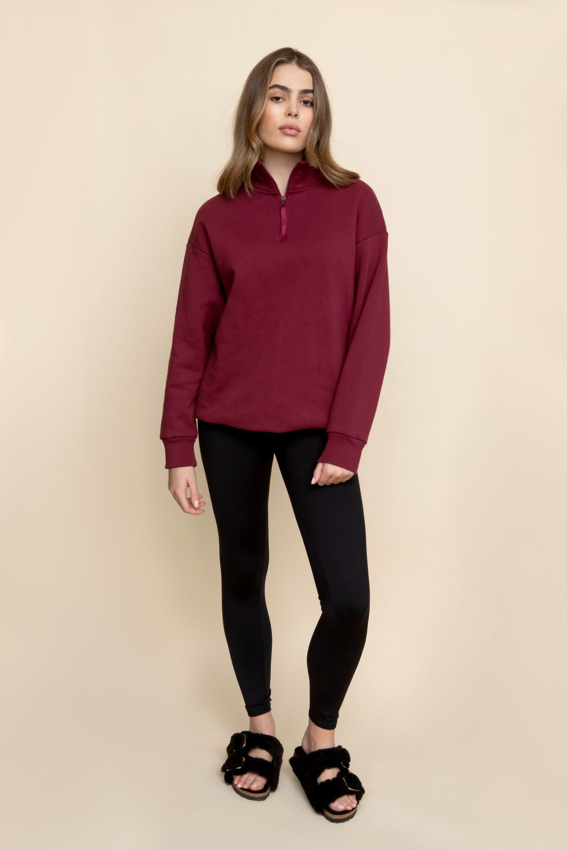 Maroon half zip hotsell