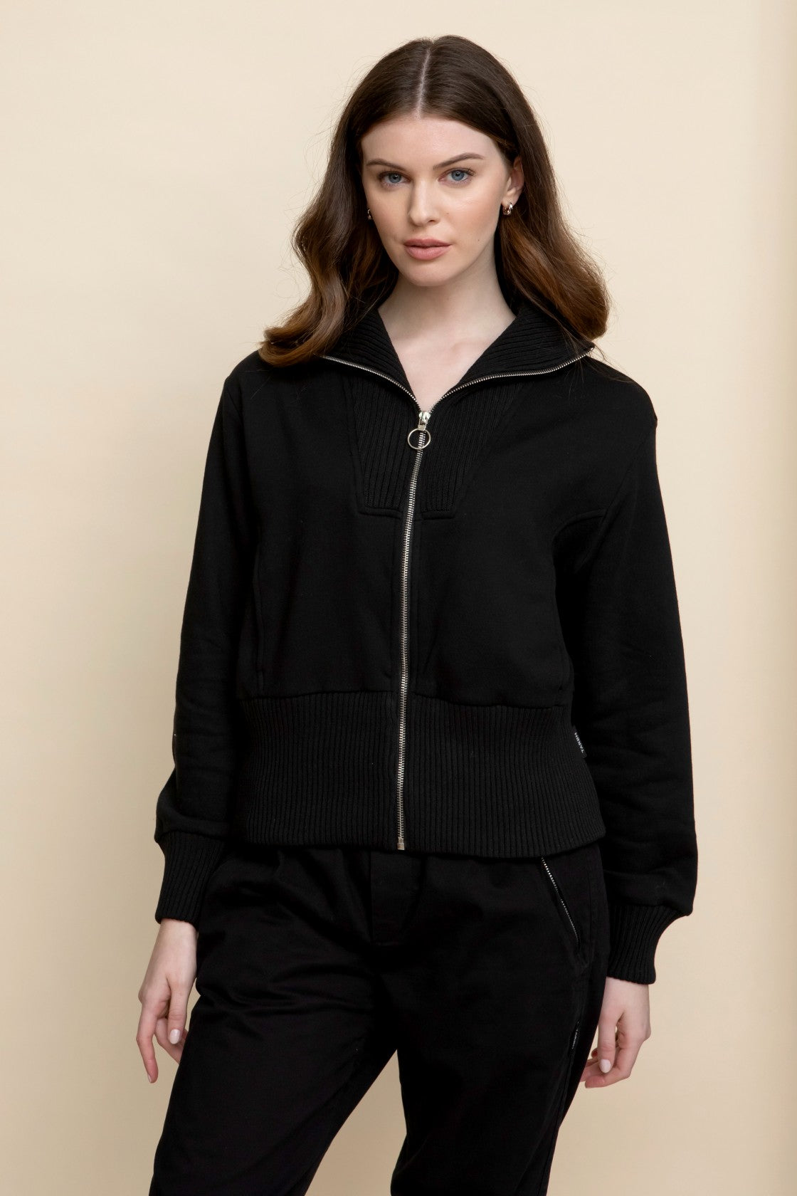 Sienna Full Zip Black