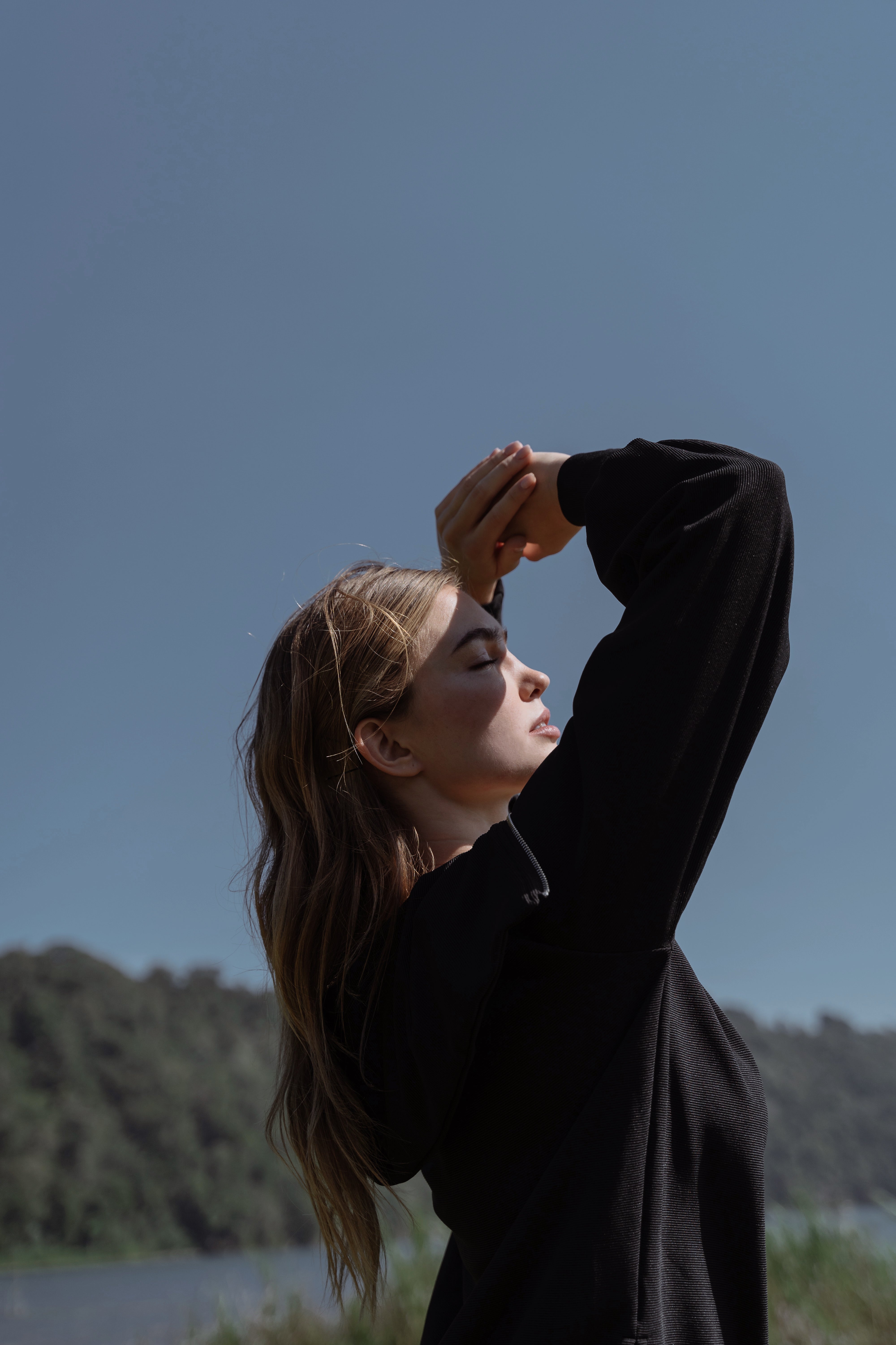 Lyra Long Half Zip Sweater Black