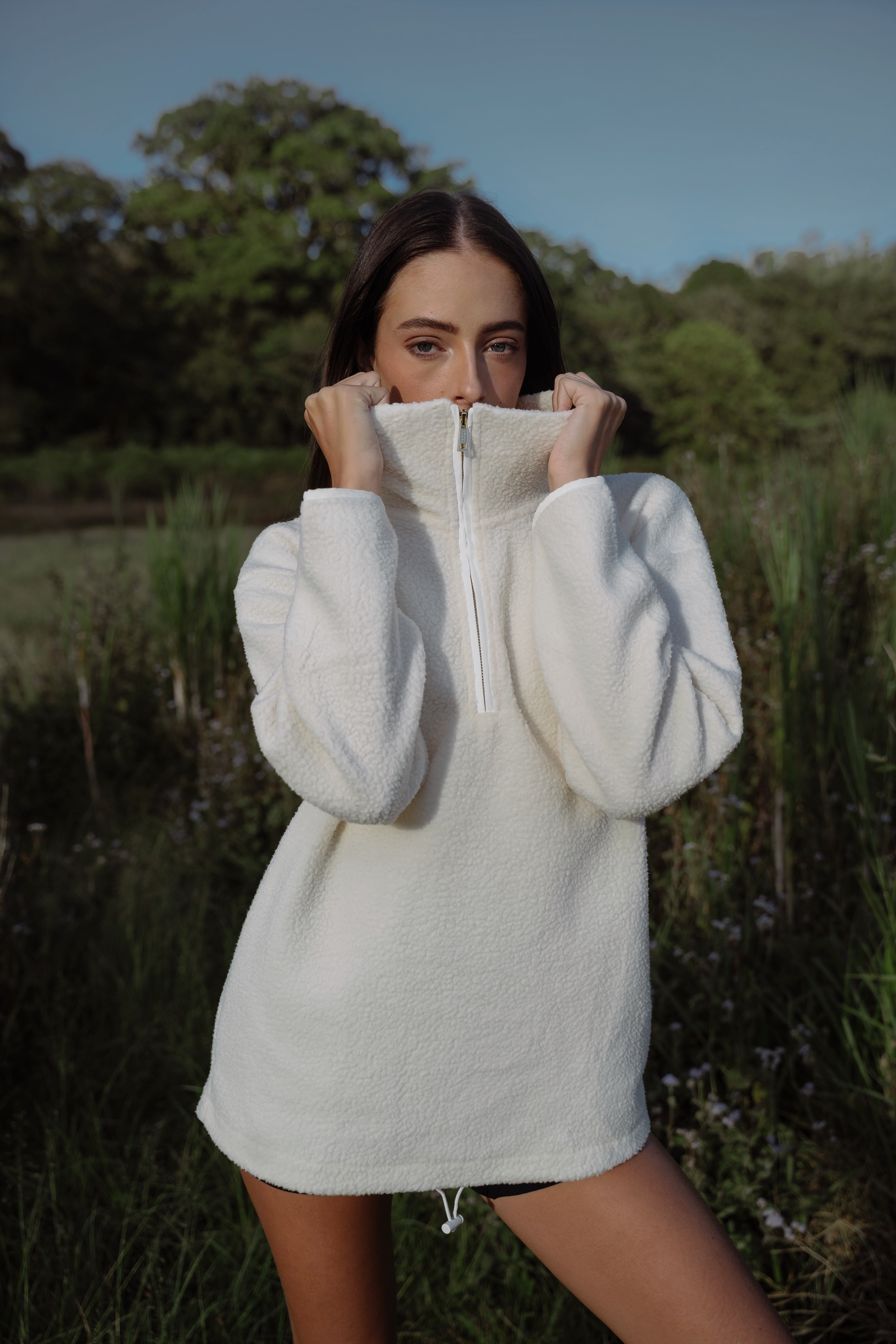 Luna Long Fleece Cream