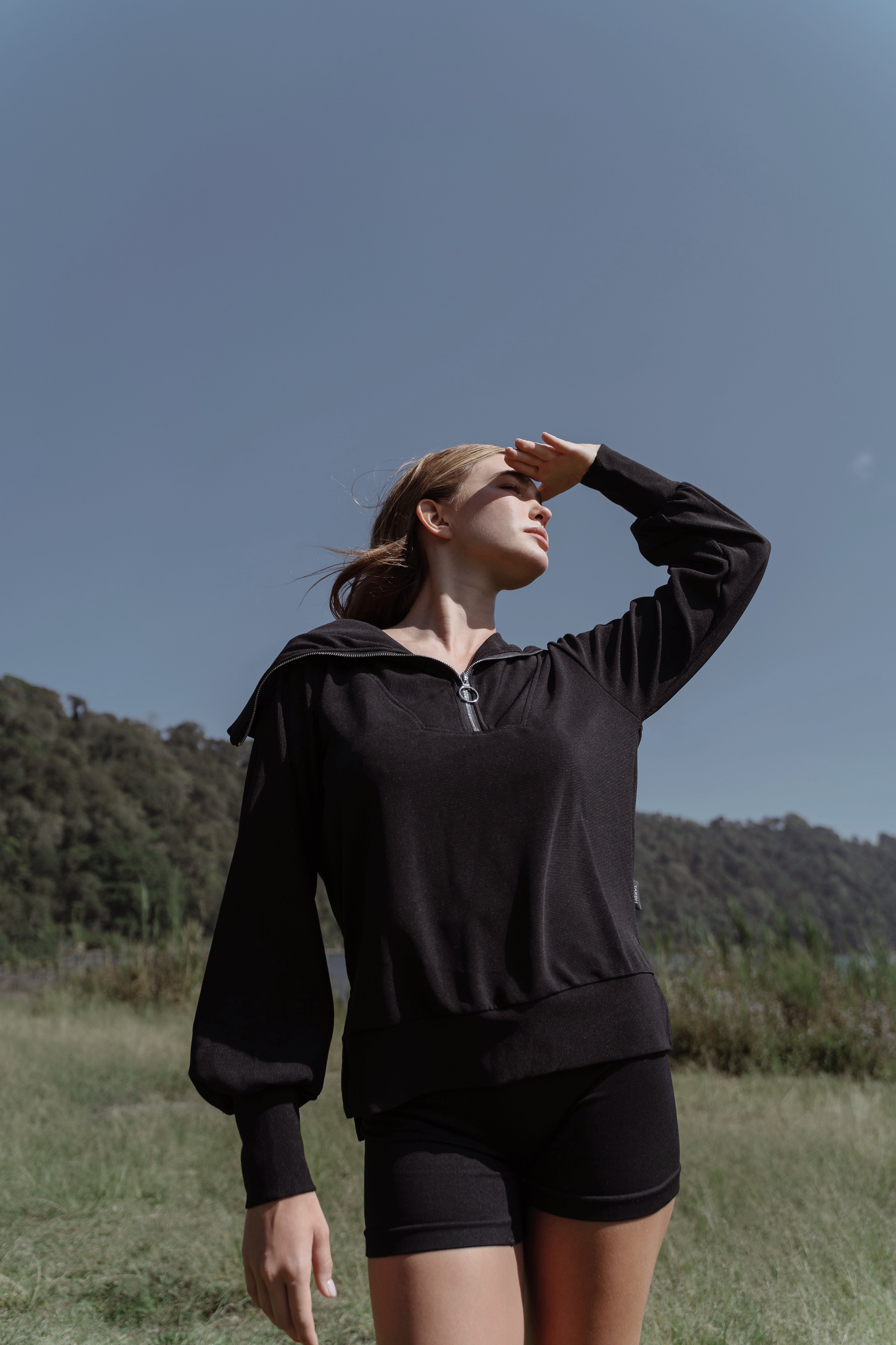 Amara Half Zip Sweater Black
