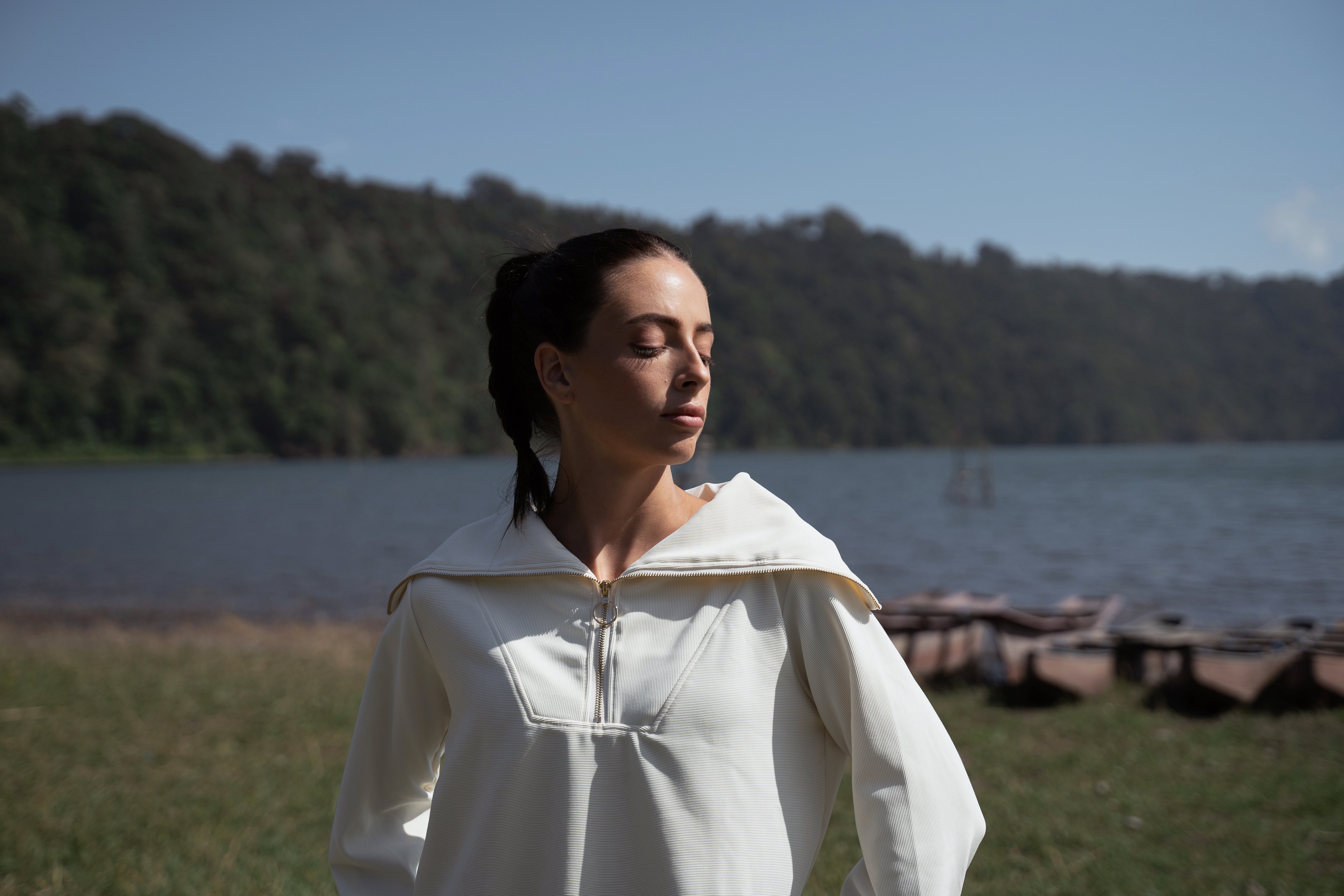 Amara Half Zip Sweater Cream