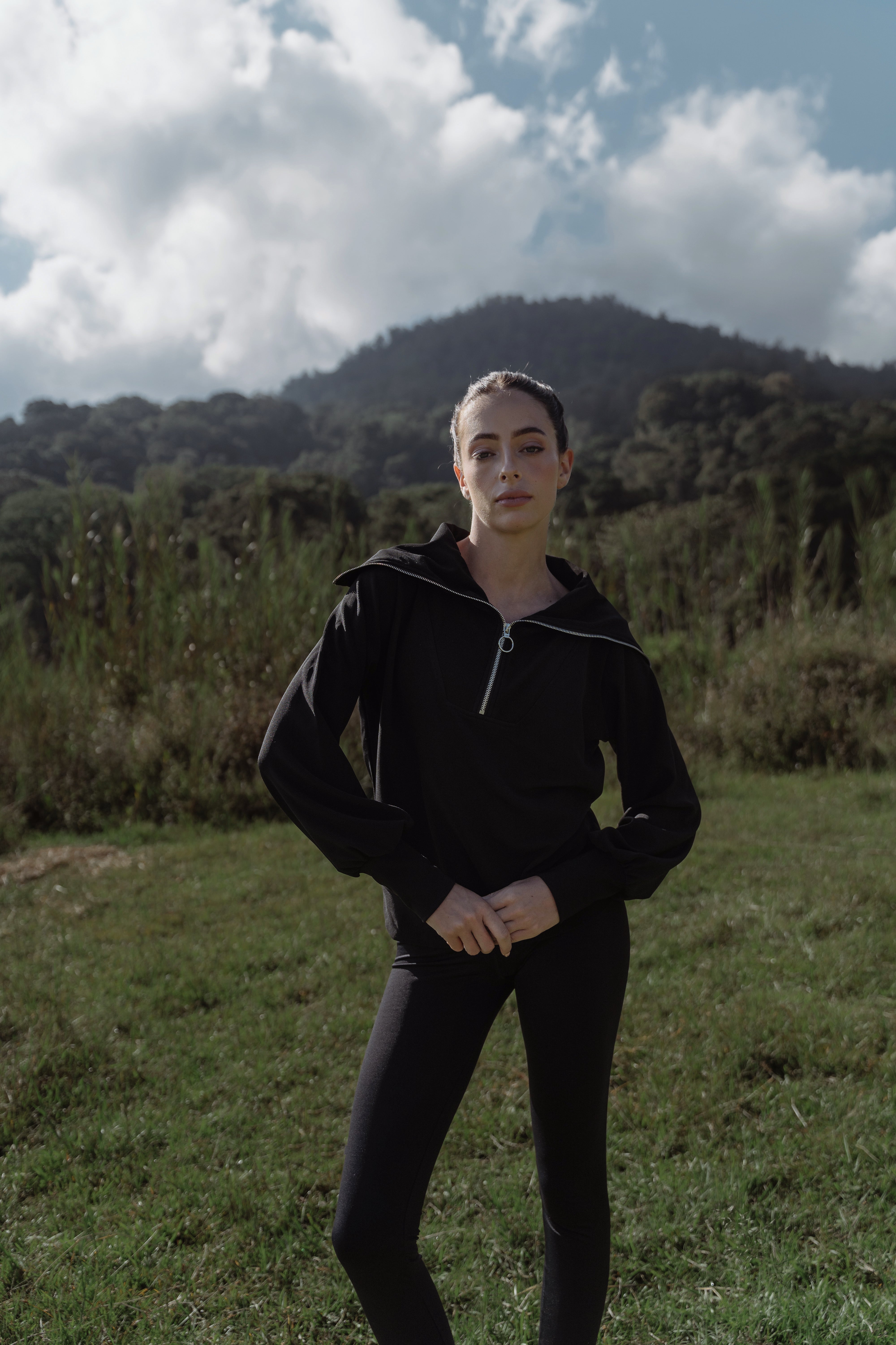 Amara Half Zip Sweater Black