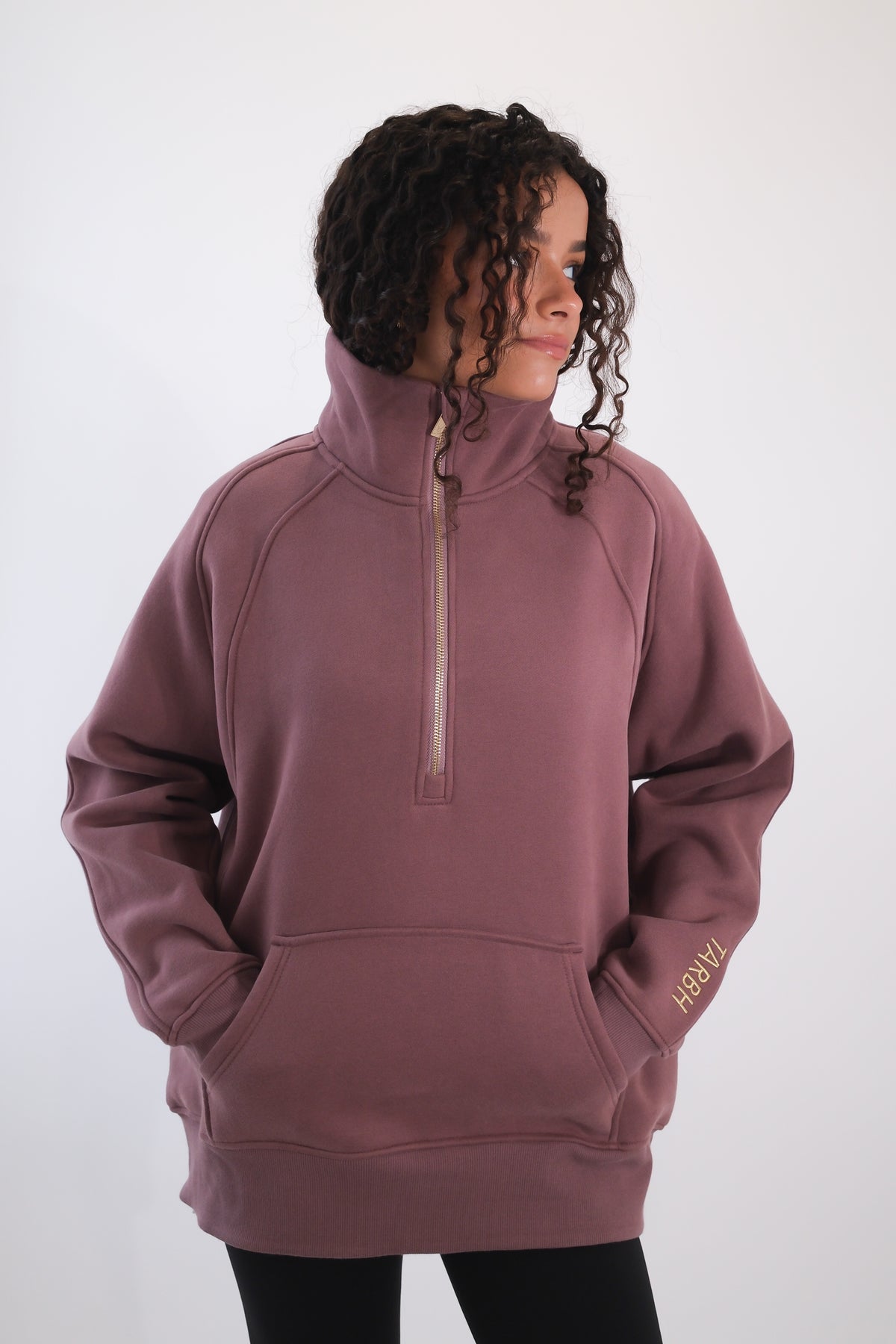 INDIE HALF ZIP MAUVE