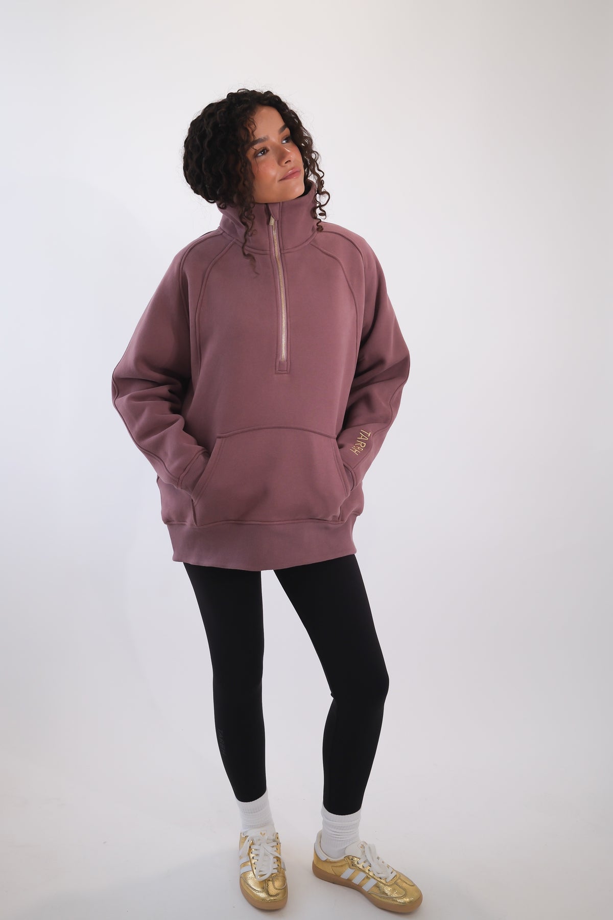 INDIE HALF ZIP MAUVE