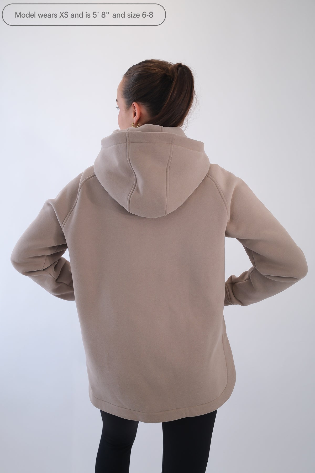 LENI FULL ZIP HOODIE TAUPE