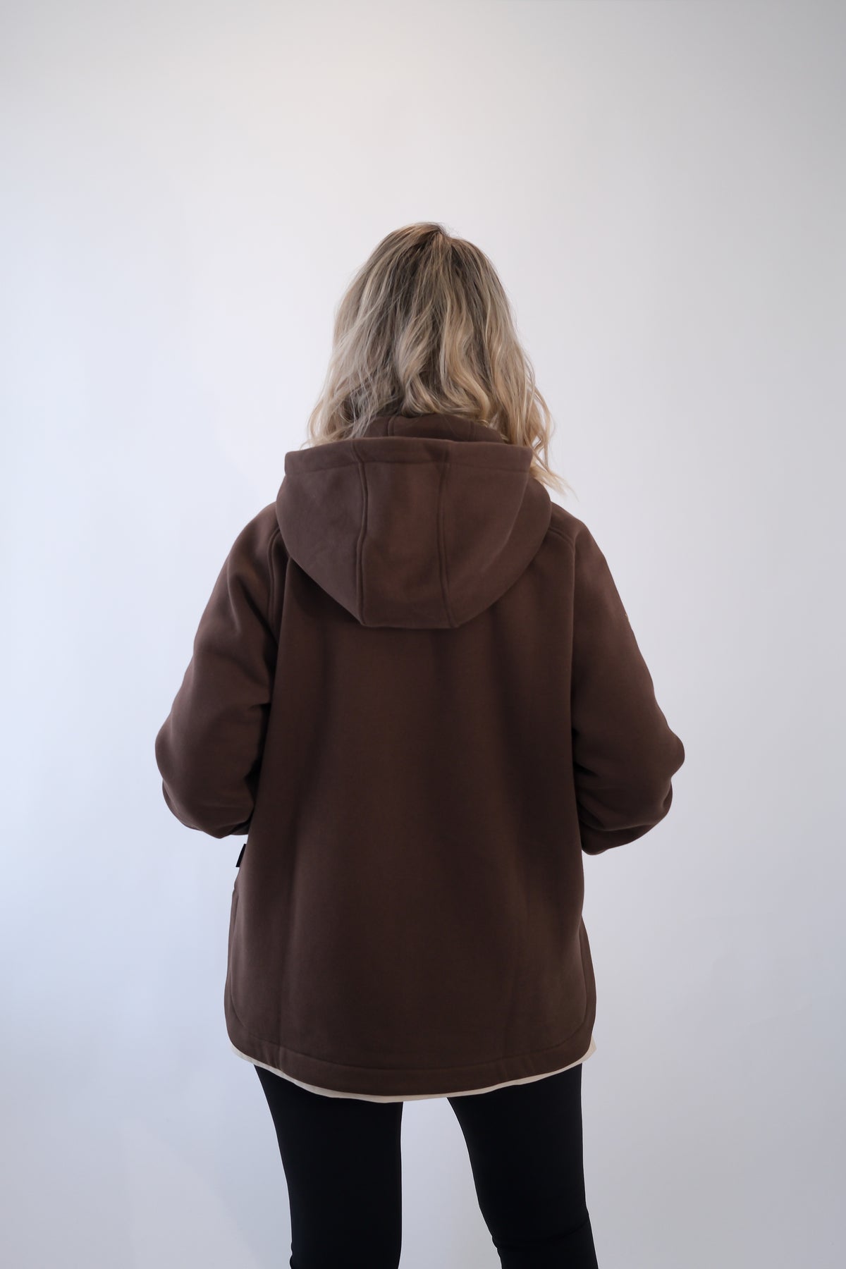 LENI FULL ZIP HOODIE BROWN