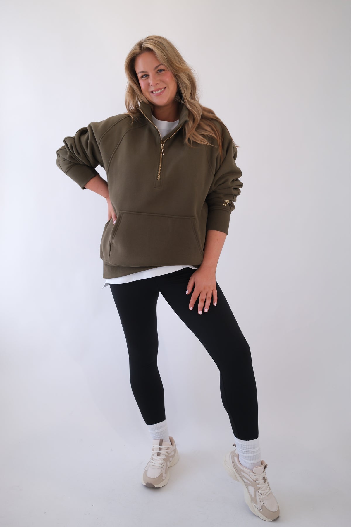 INDIE HALF ZIP KHAKI