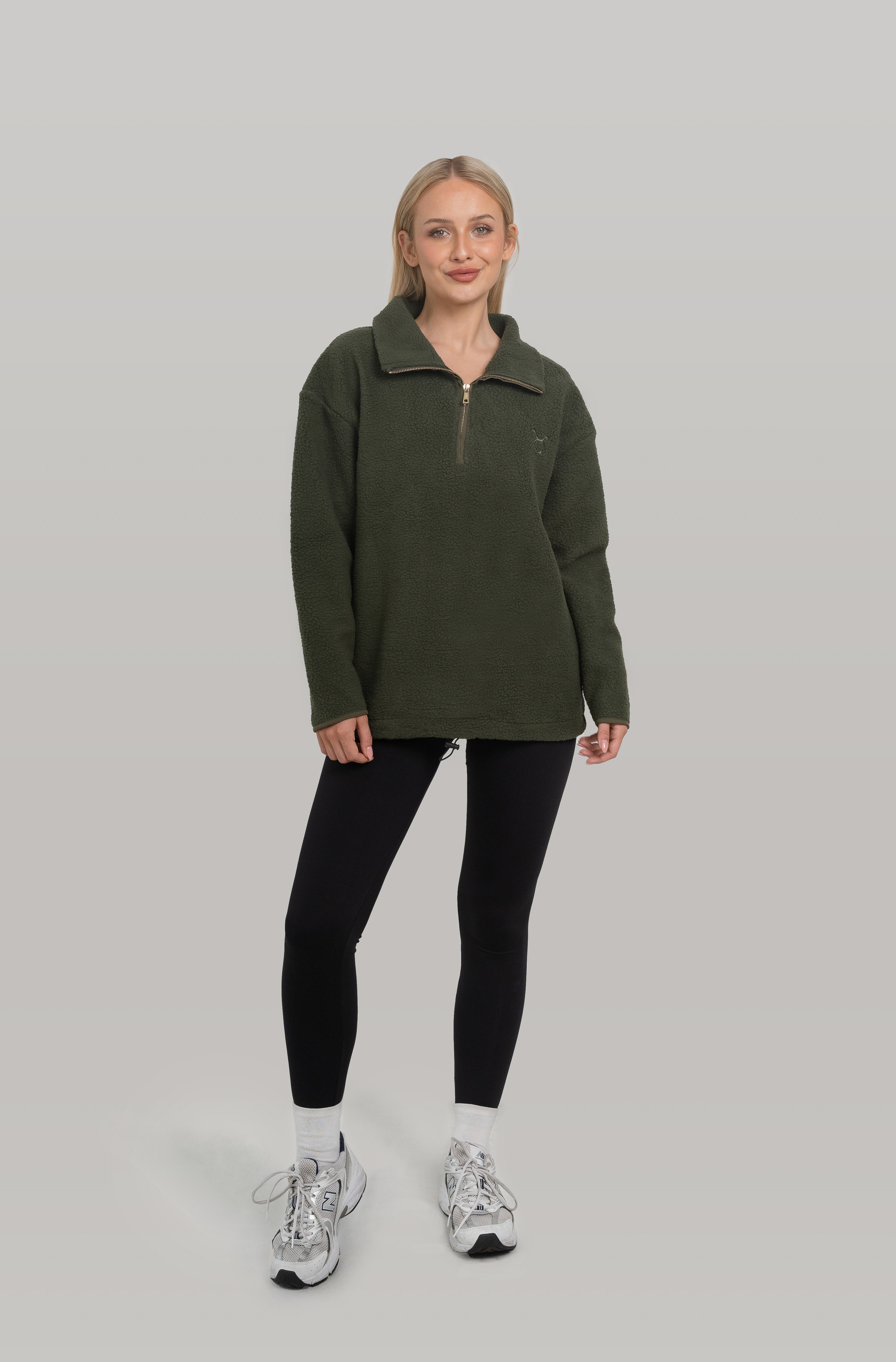 Luna Long Fleece Forest Green