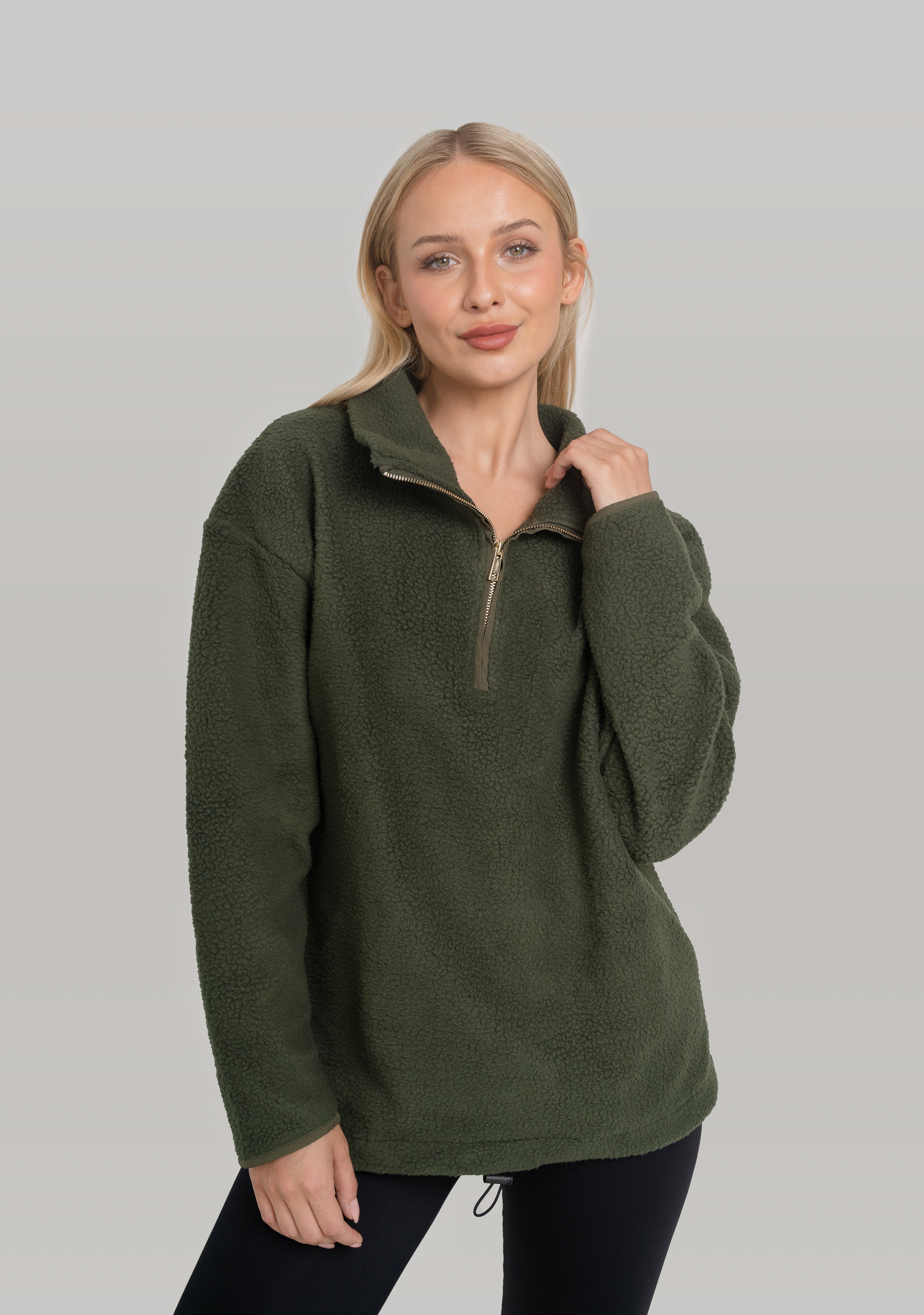 Luna Long Fleece Forest Green