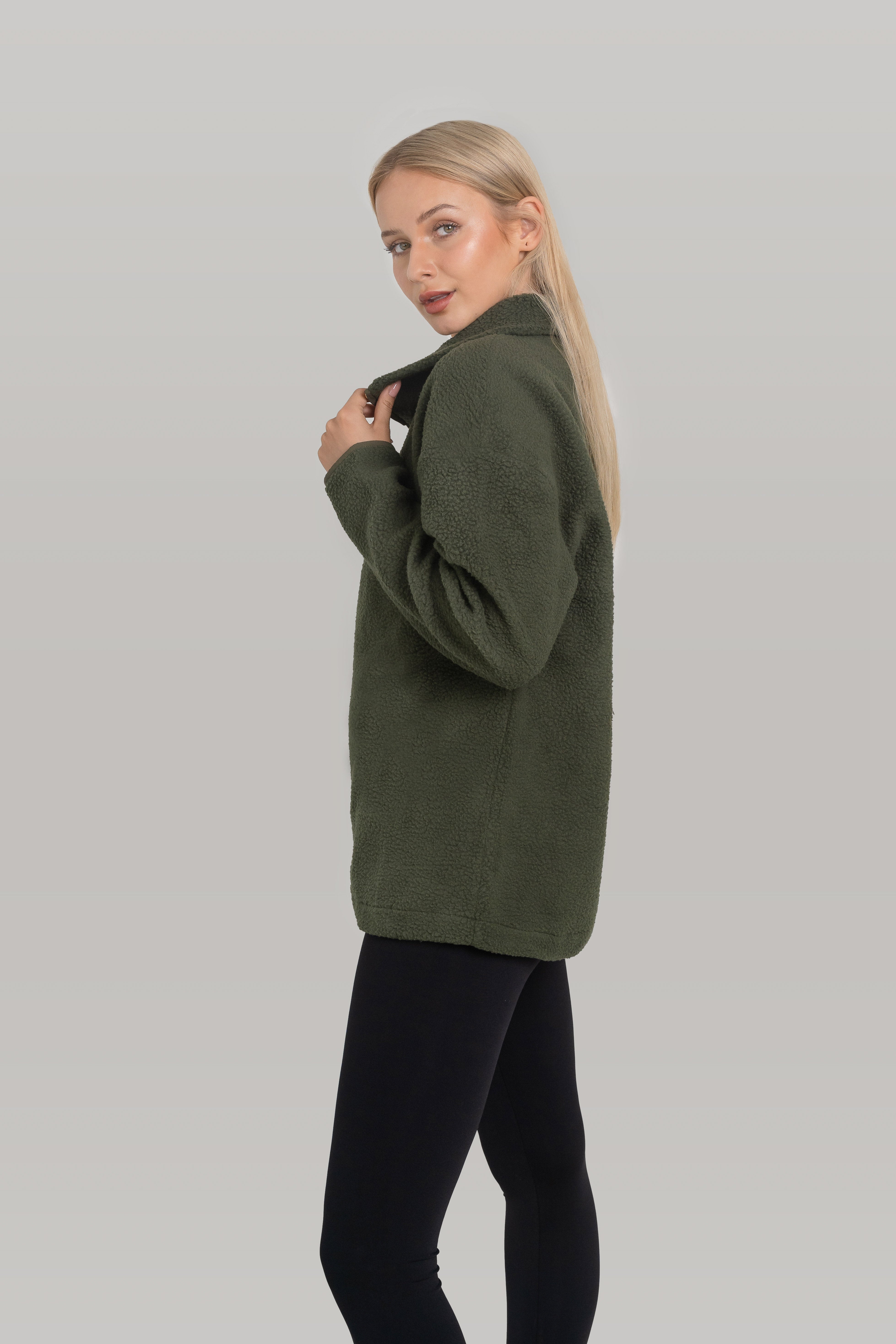 Luna Long Fleece Forest Green