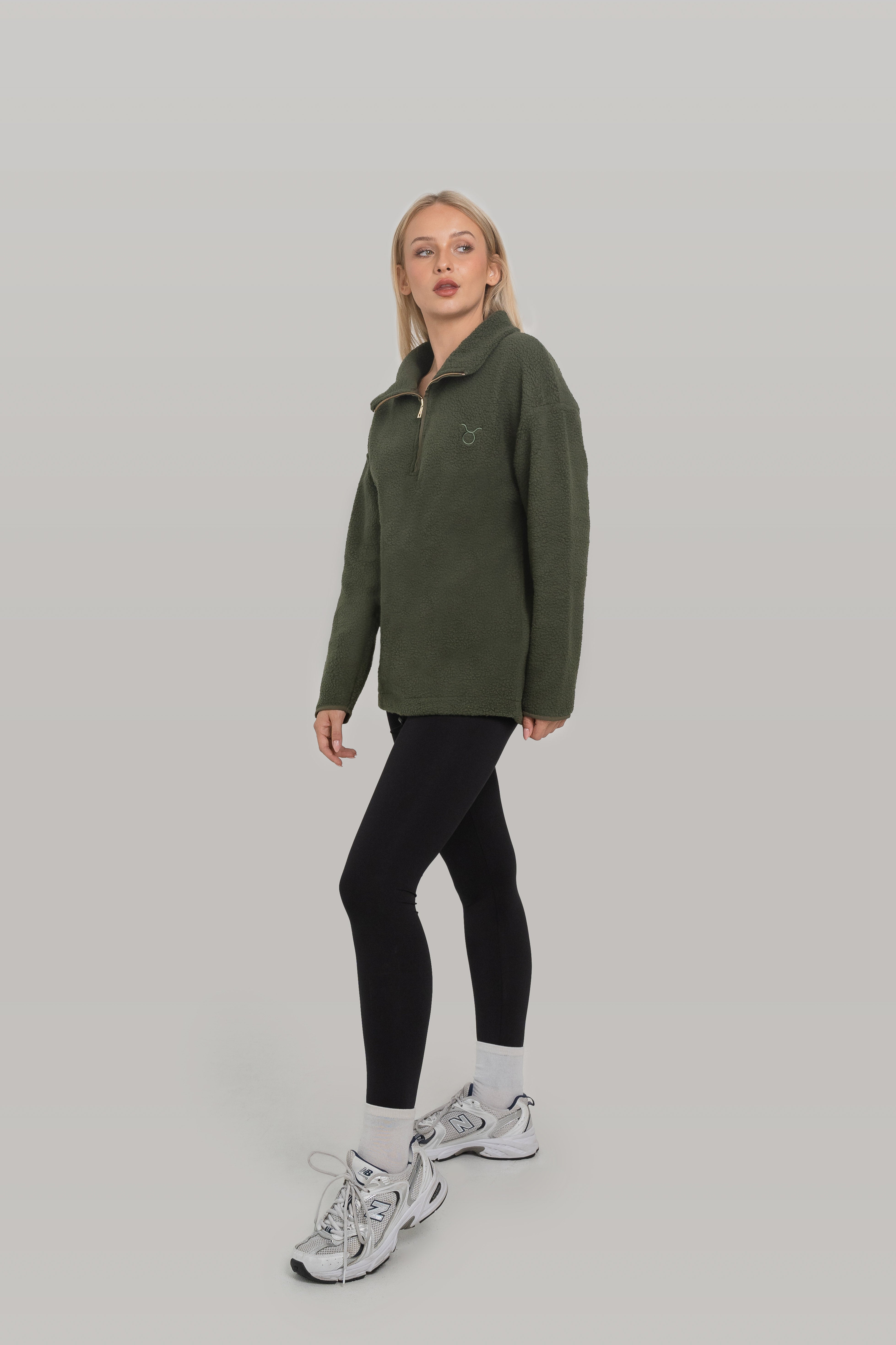 Luna Long Fleece Forest Green