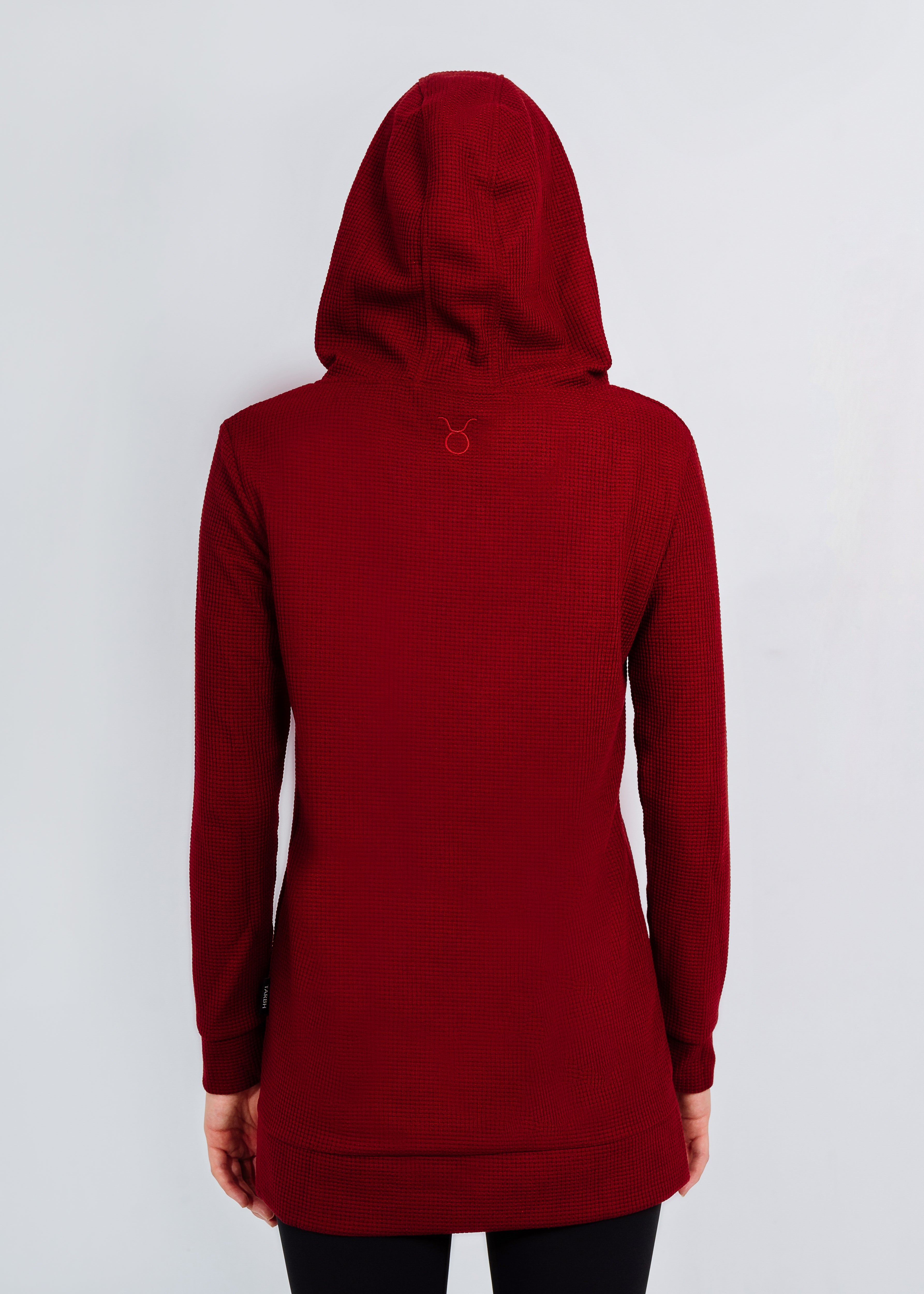 RAVEN WOOLEN HOODY DARK CHERRY