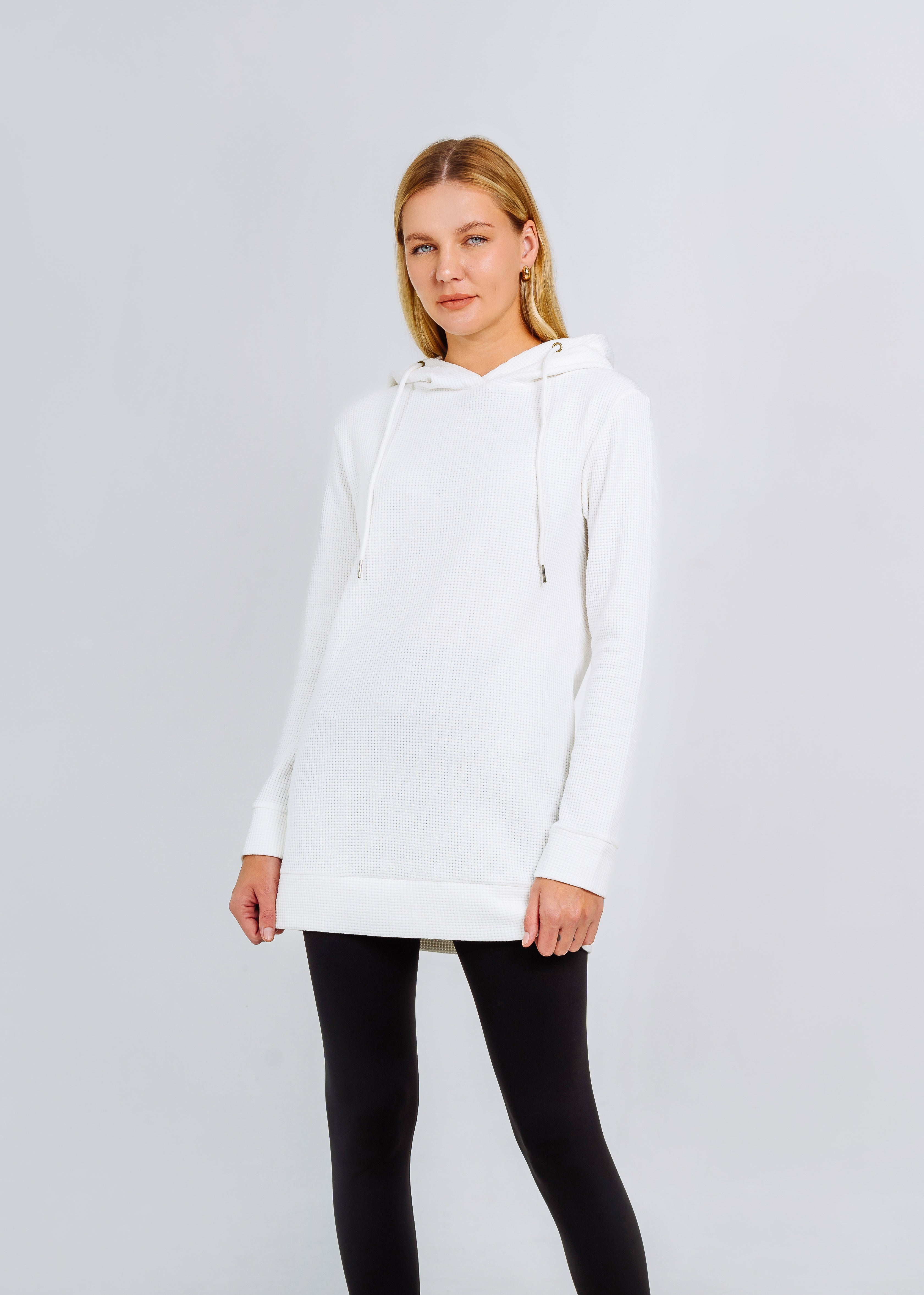 RAVEN WOOLEN HOODY WHITE