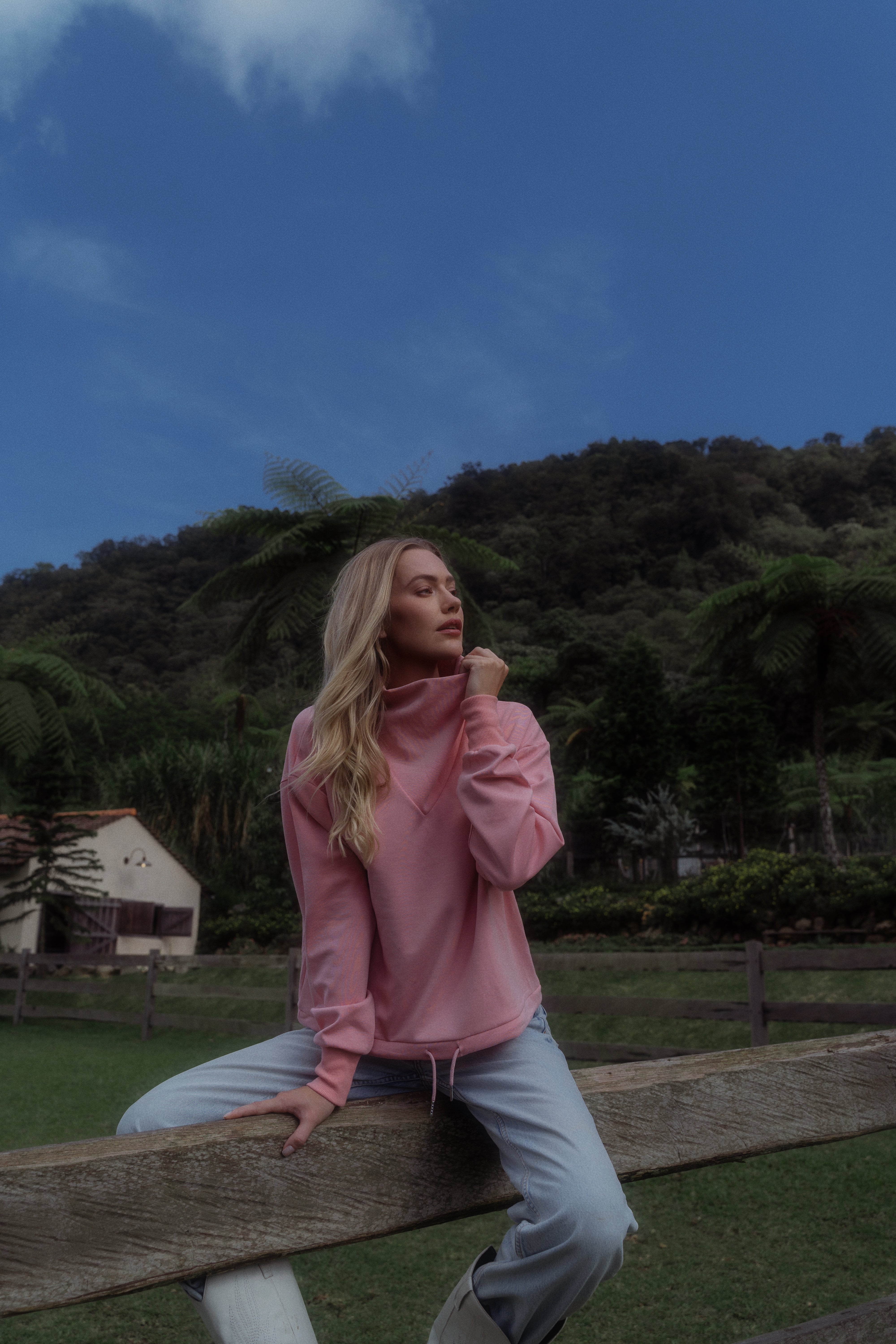 DEMI SWEATER BLUSH PINK