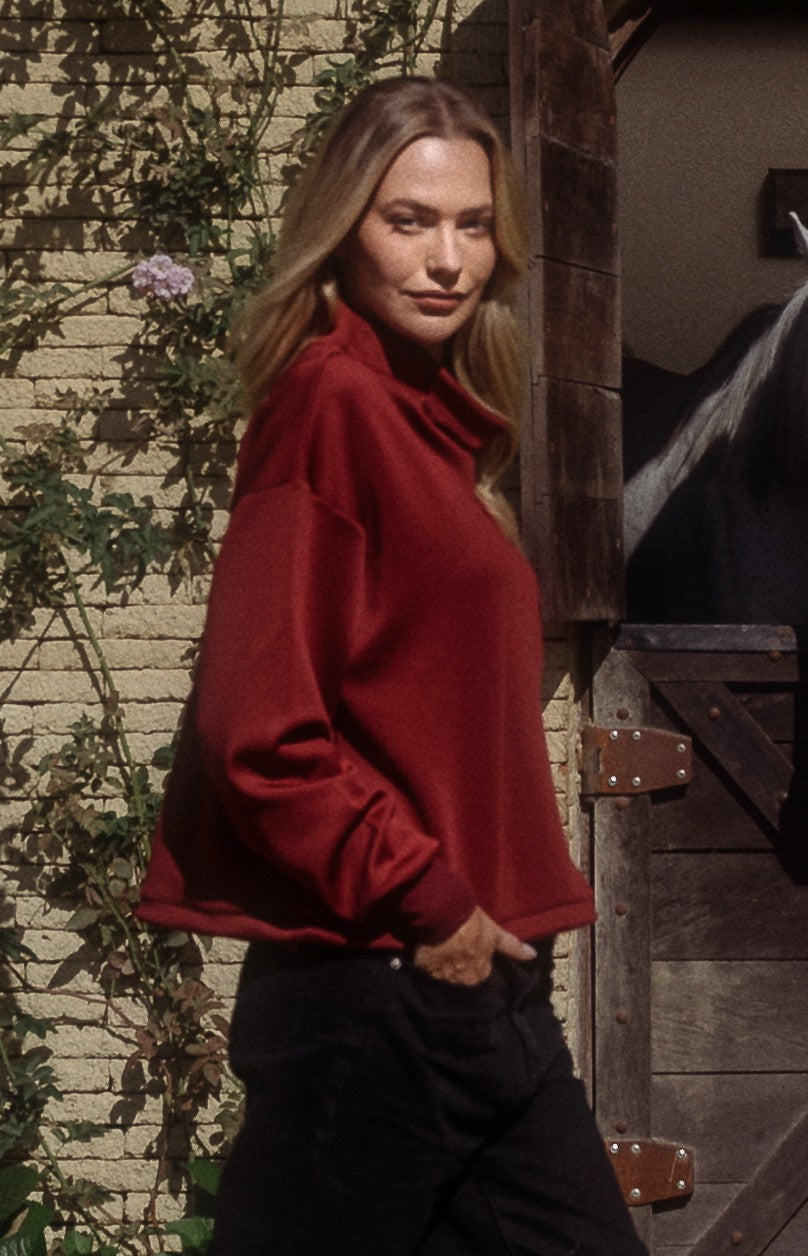 DEMI SWEATER DARK CHERRY