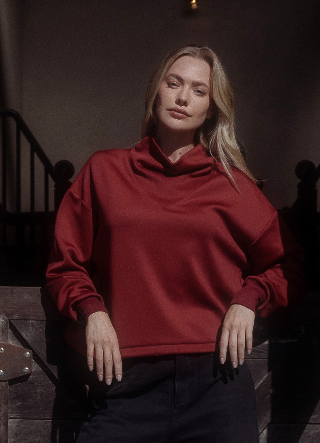 DEMI SWEATER DARK CHERRY