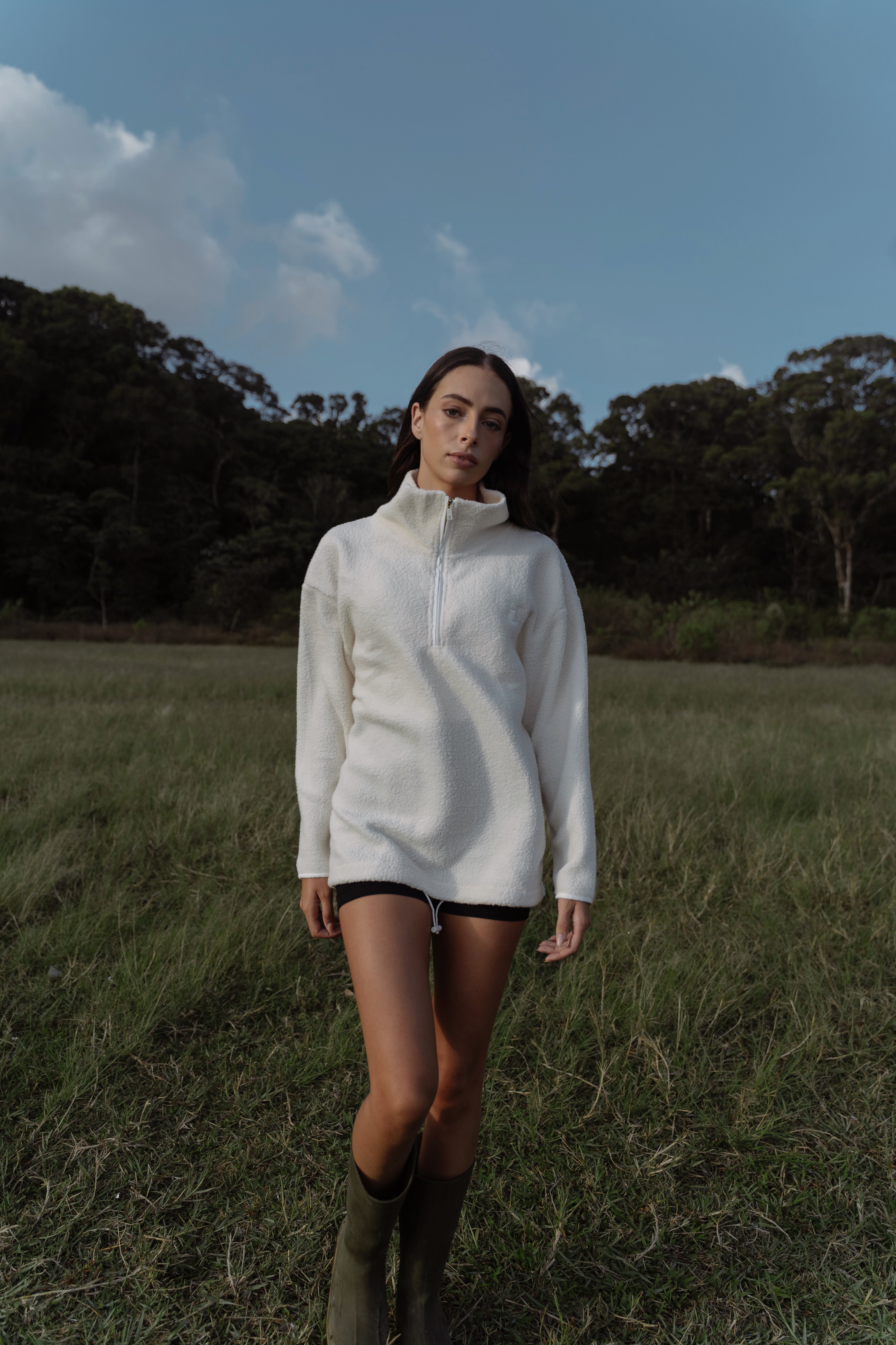 Luna Long Fleece Cream