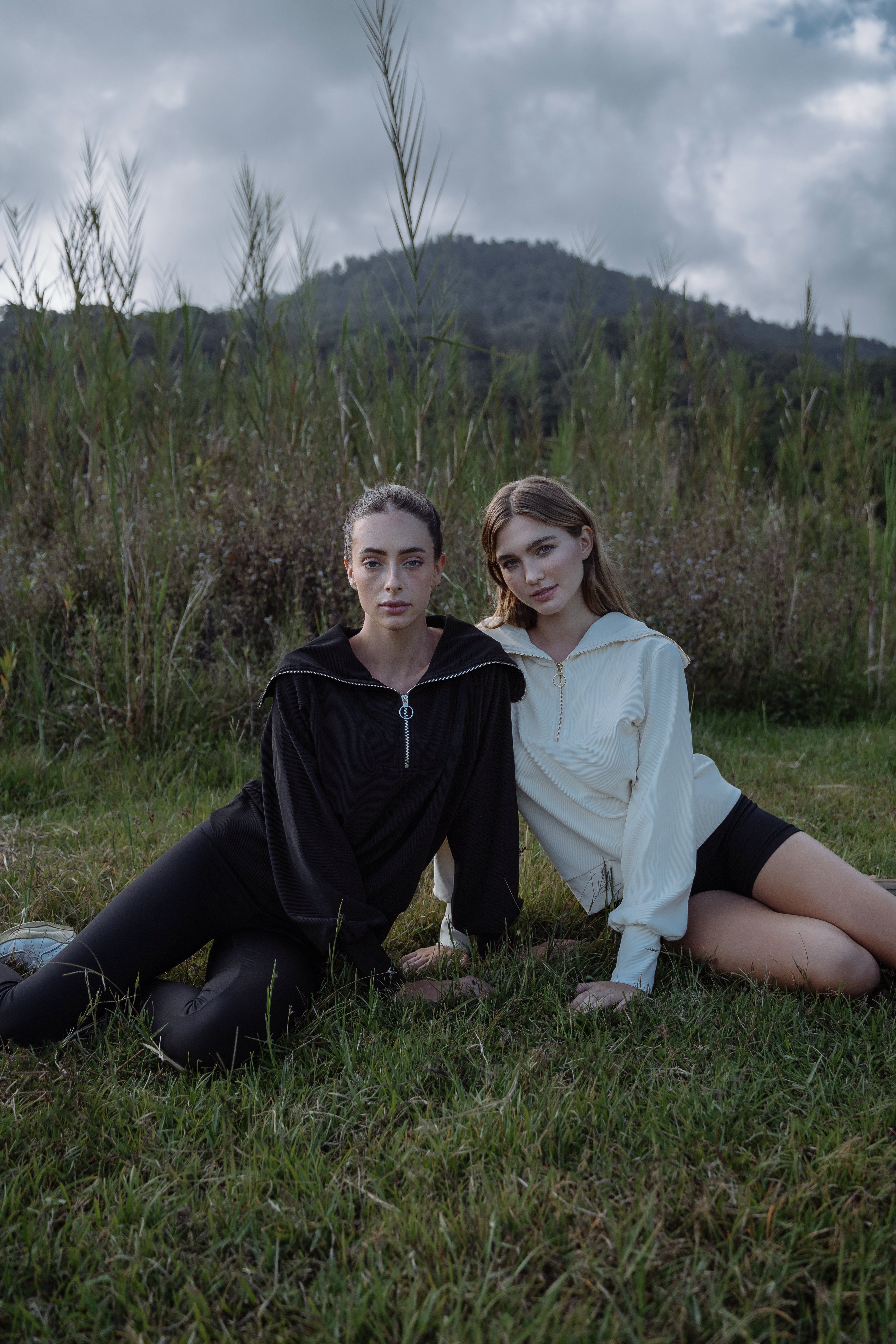 Lyra Long Half Zip Sweater Black