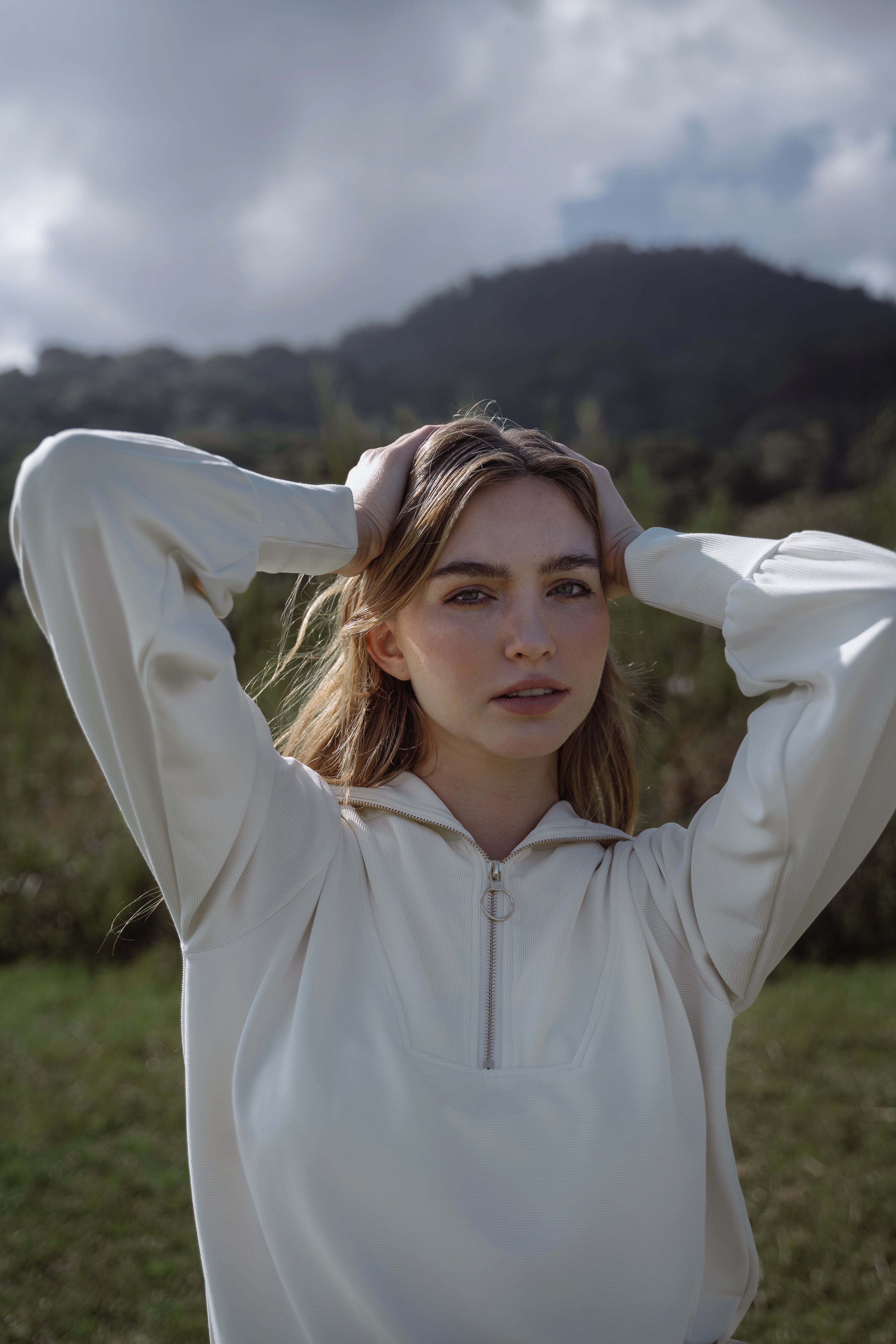 Amara Half Zip Sweater Cream