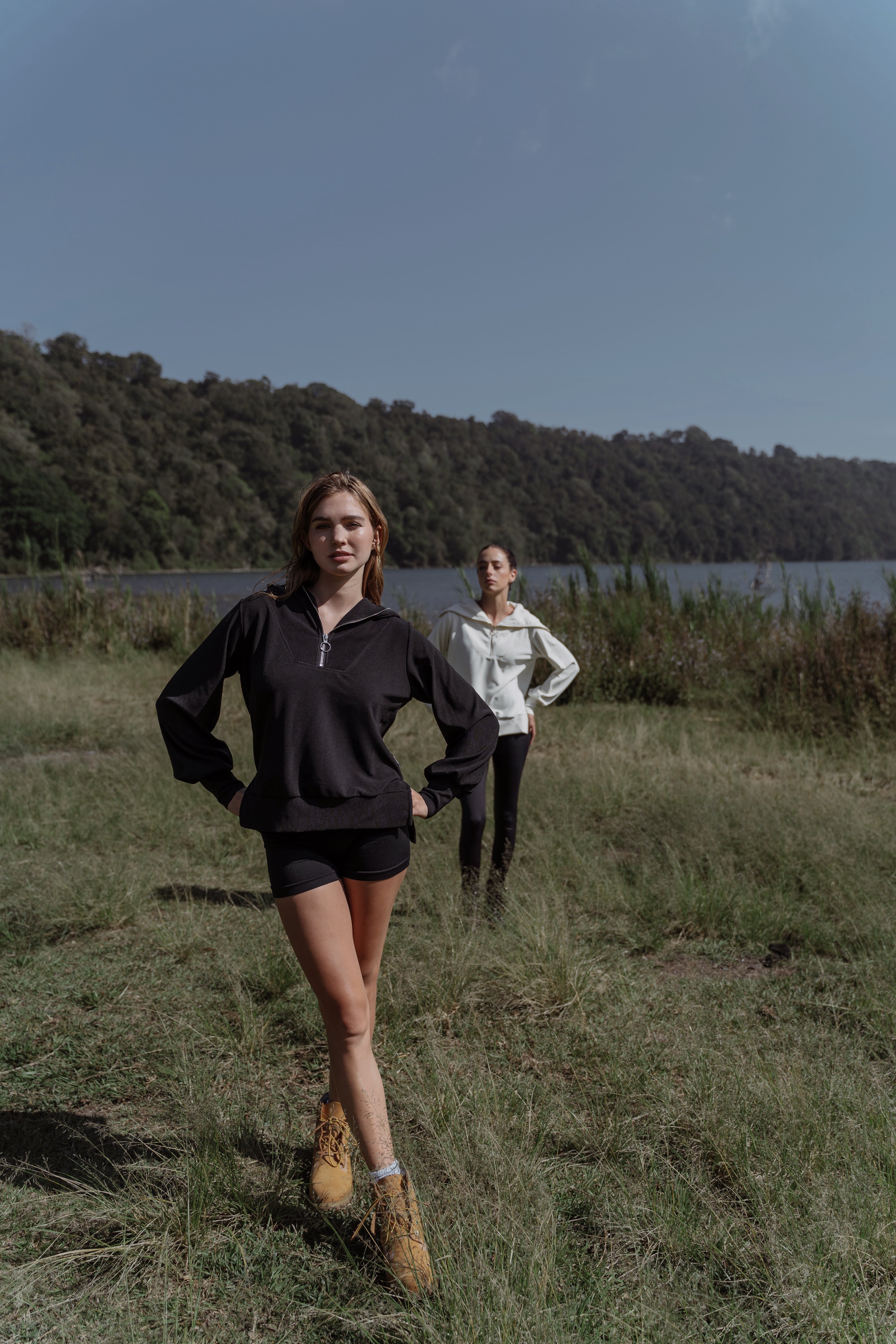 Lyra Long Half Zip Sweater Black