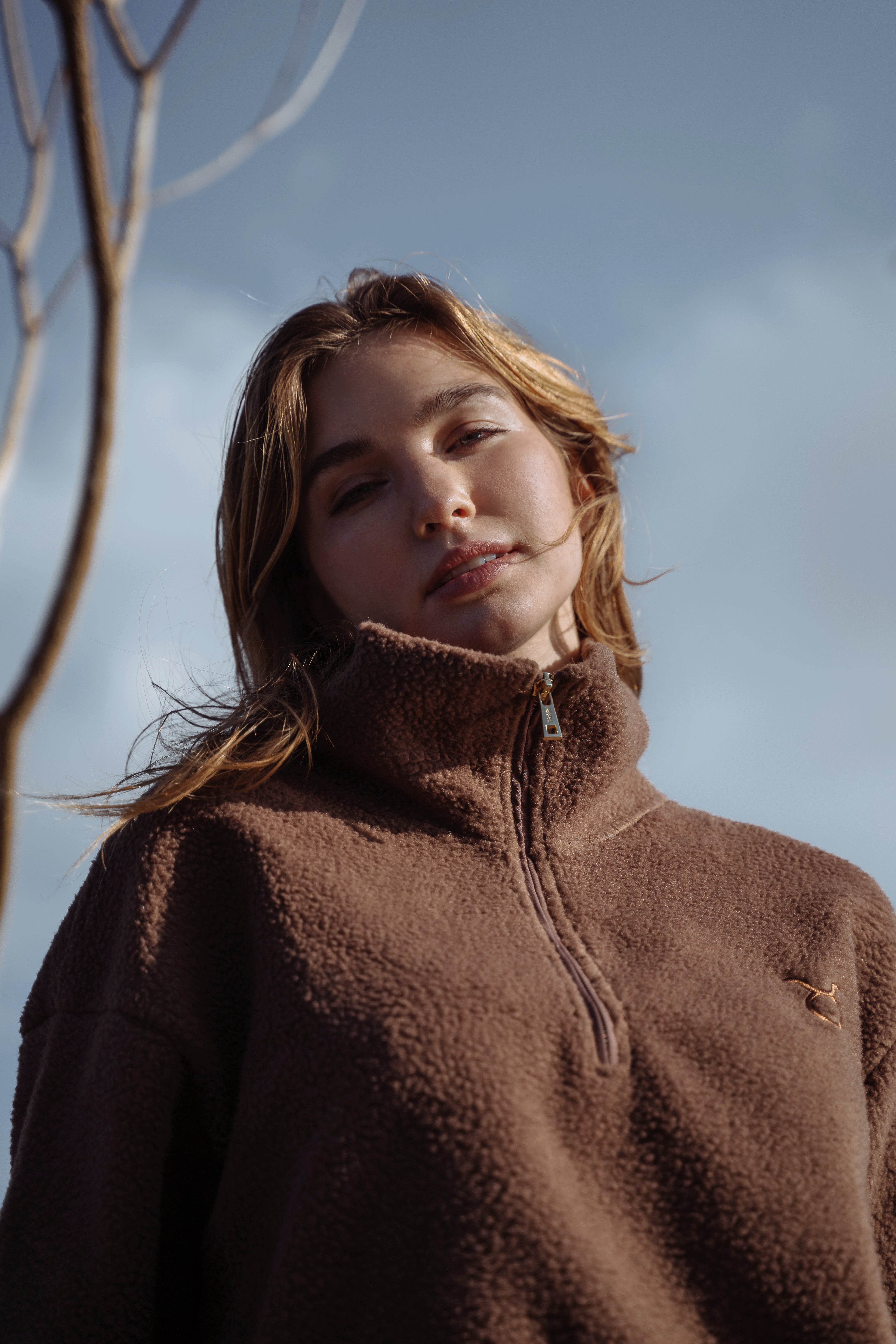 Luna Long Fleece Brown