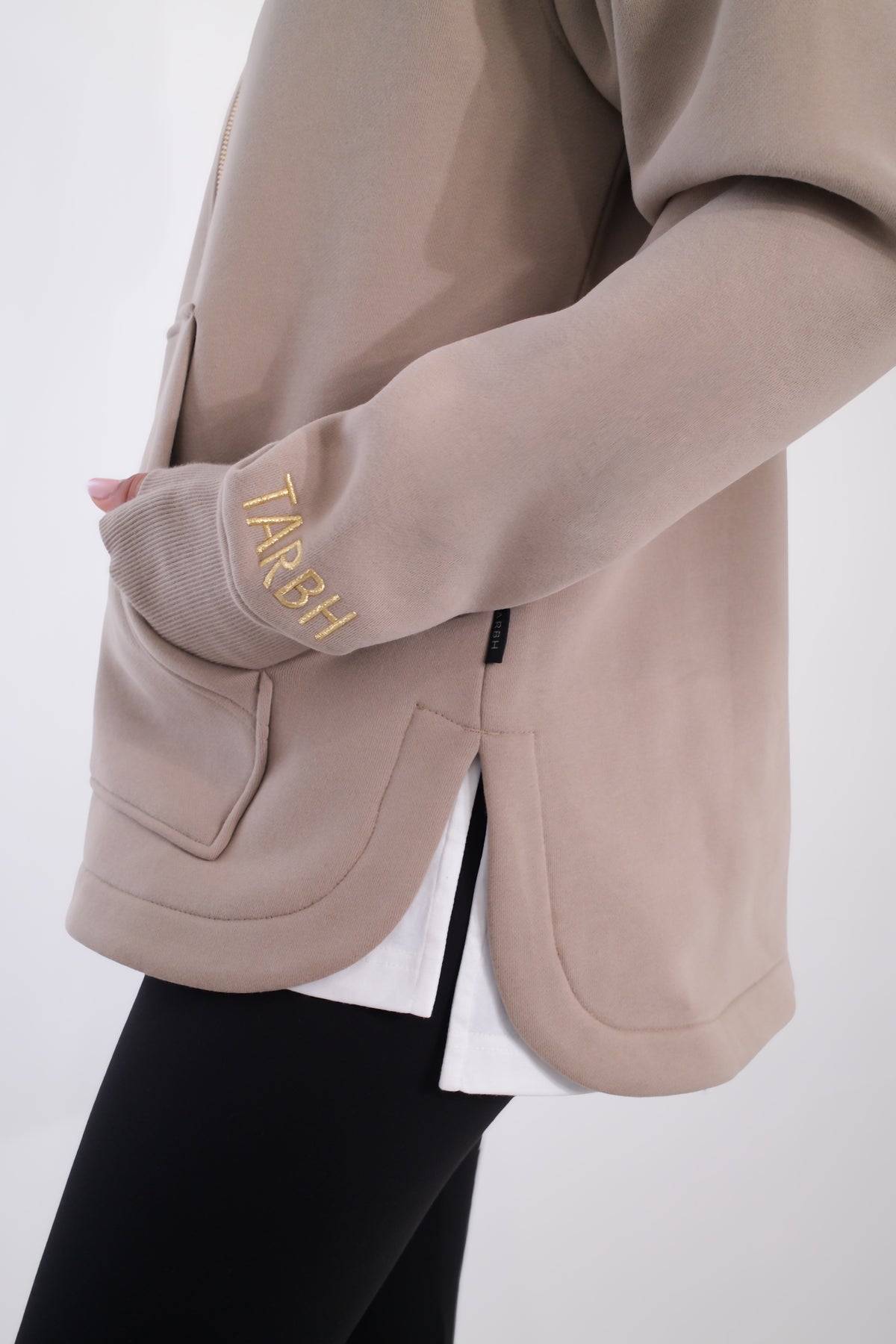 LENI FULL ZIP HOODIE TAUPE