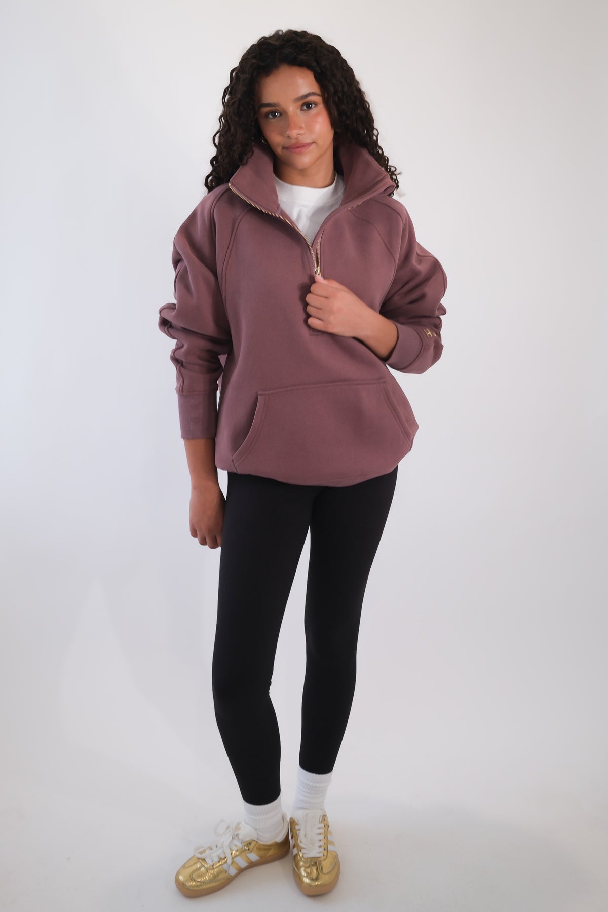 INDIE HALF ZIP MAUVE