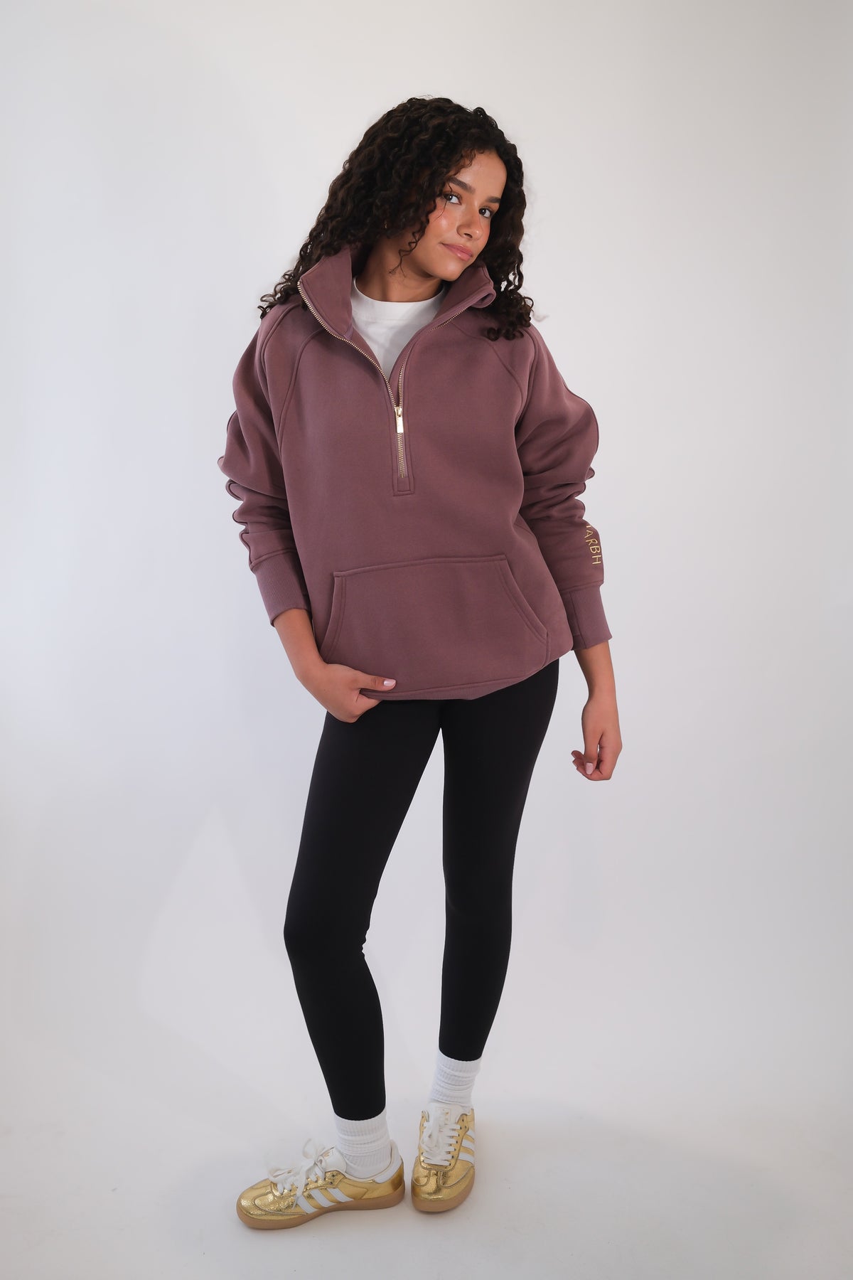 INDIE HALF ZIP MAUVE