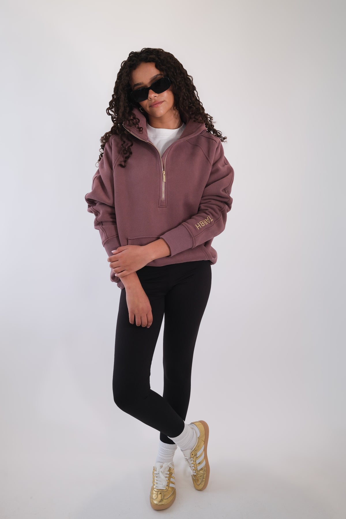INDIE HALF ZIP MAUVE