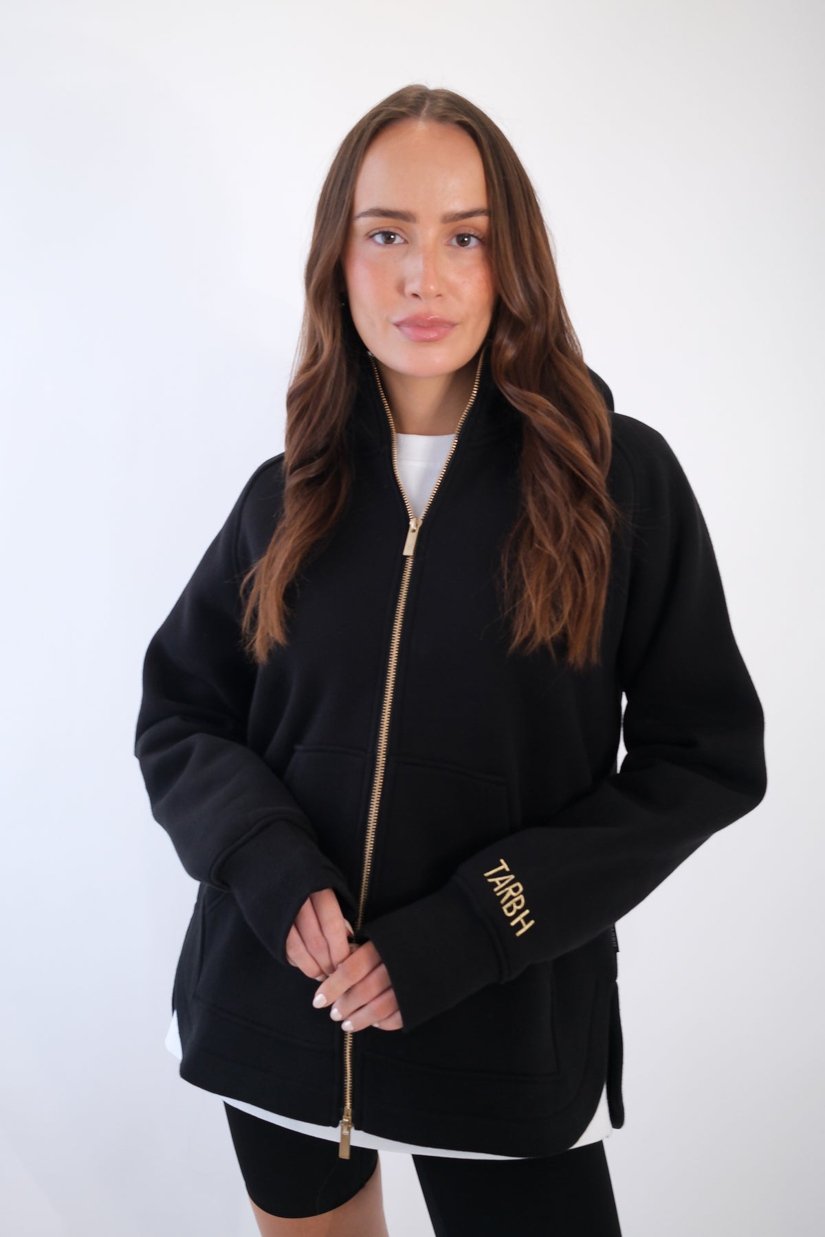 LENI FULL ZIP HOODIE BLACK