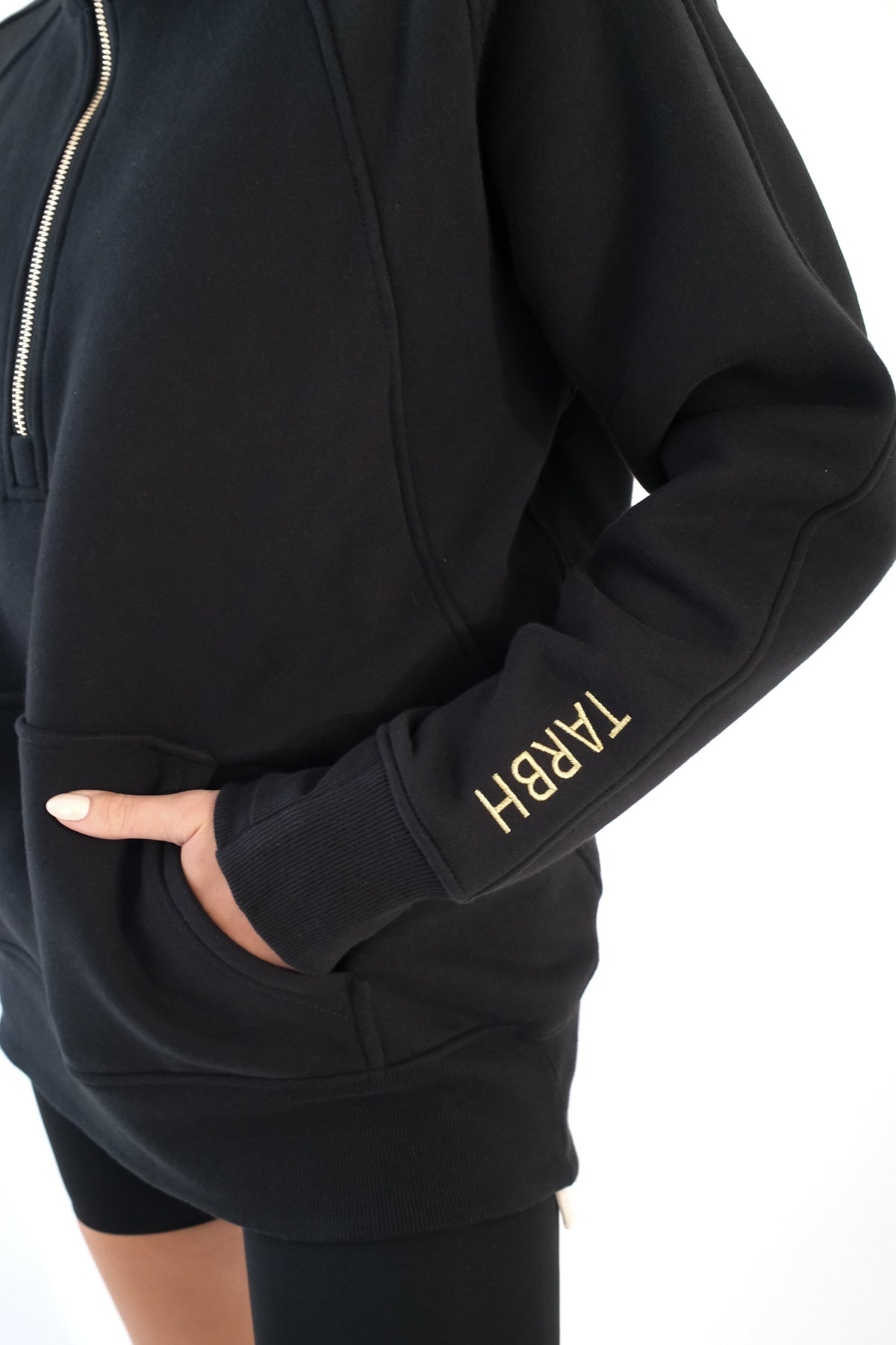 INDIE HALF ZIP BLACK
