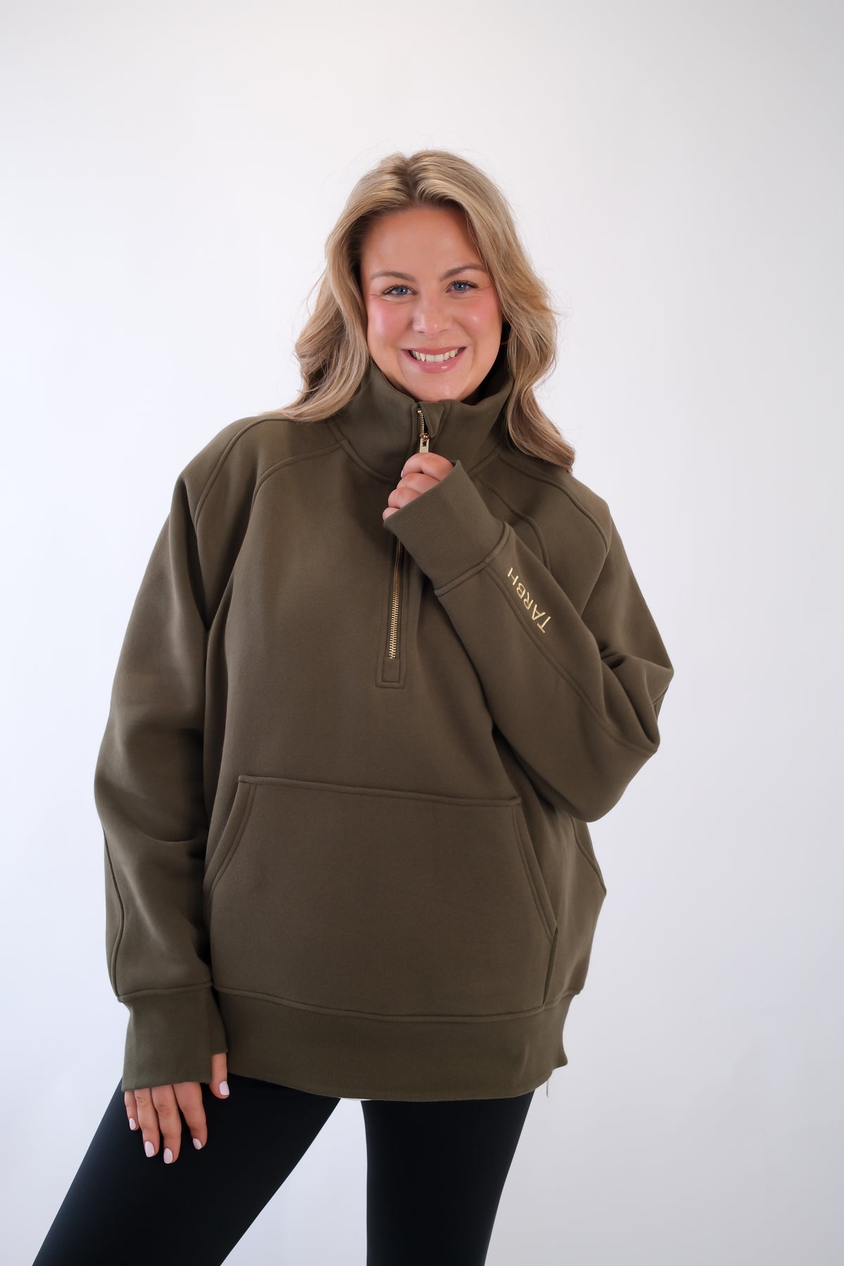 INDIE HALF ZIP KHAKI