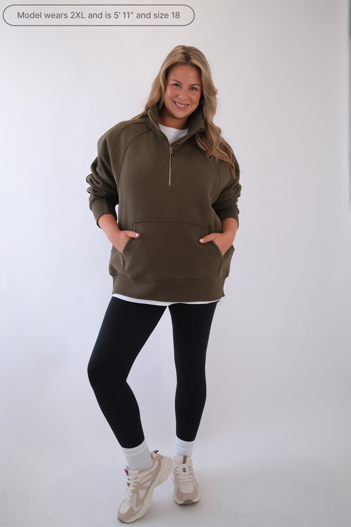 INDIE HALF ZIP KHAKI
