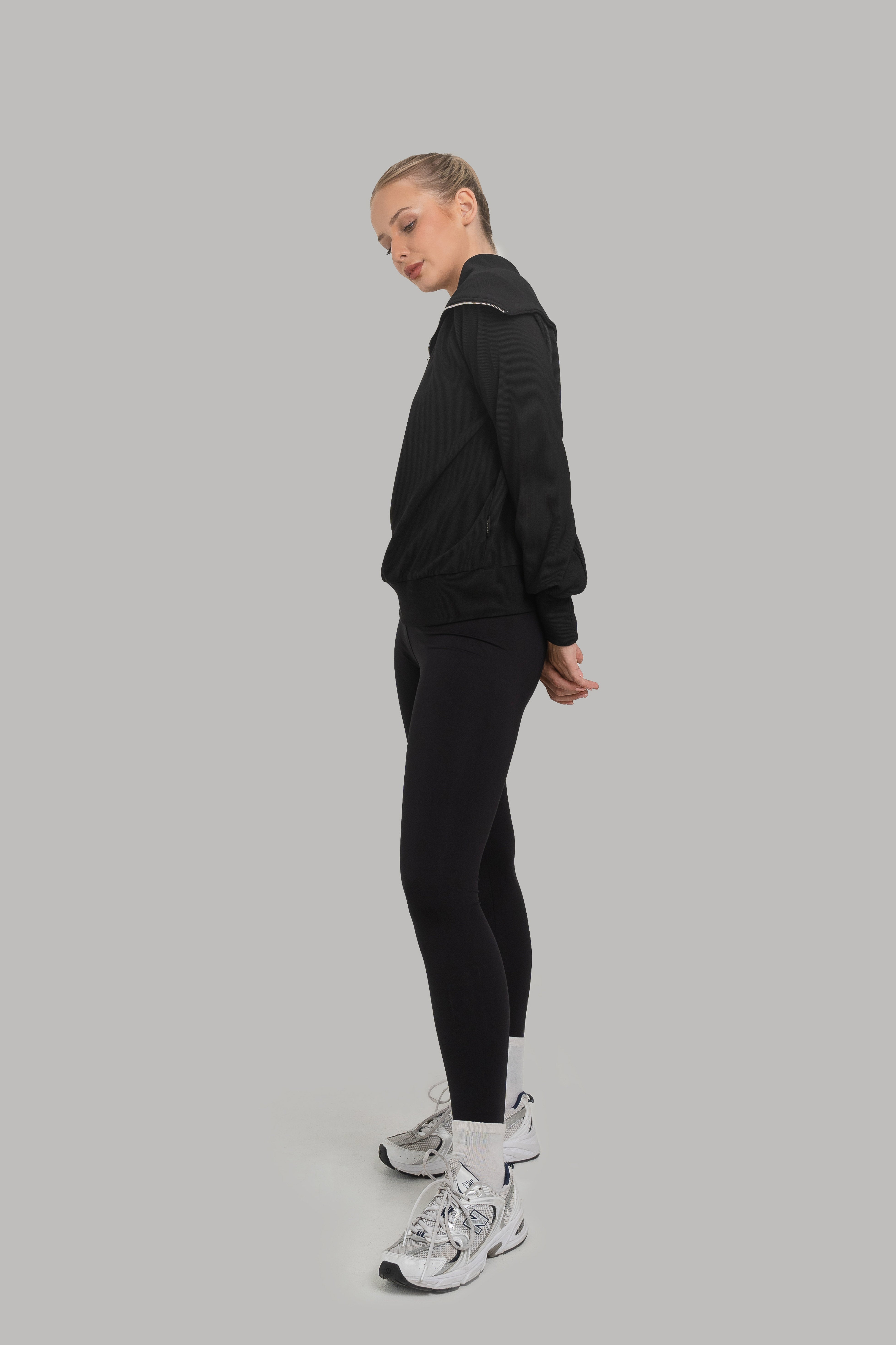 Amara Half Zip Sweater Black