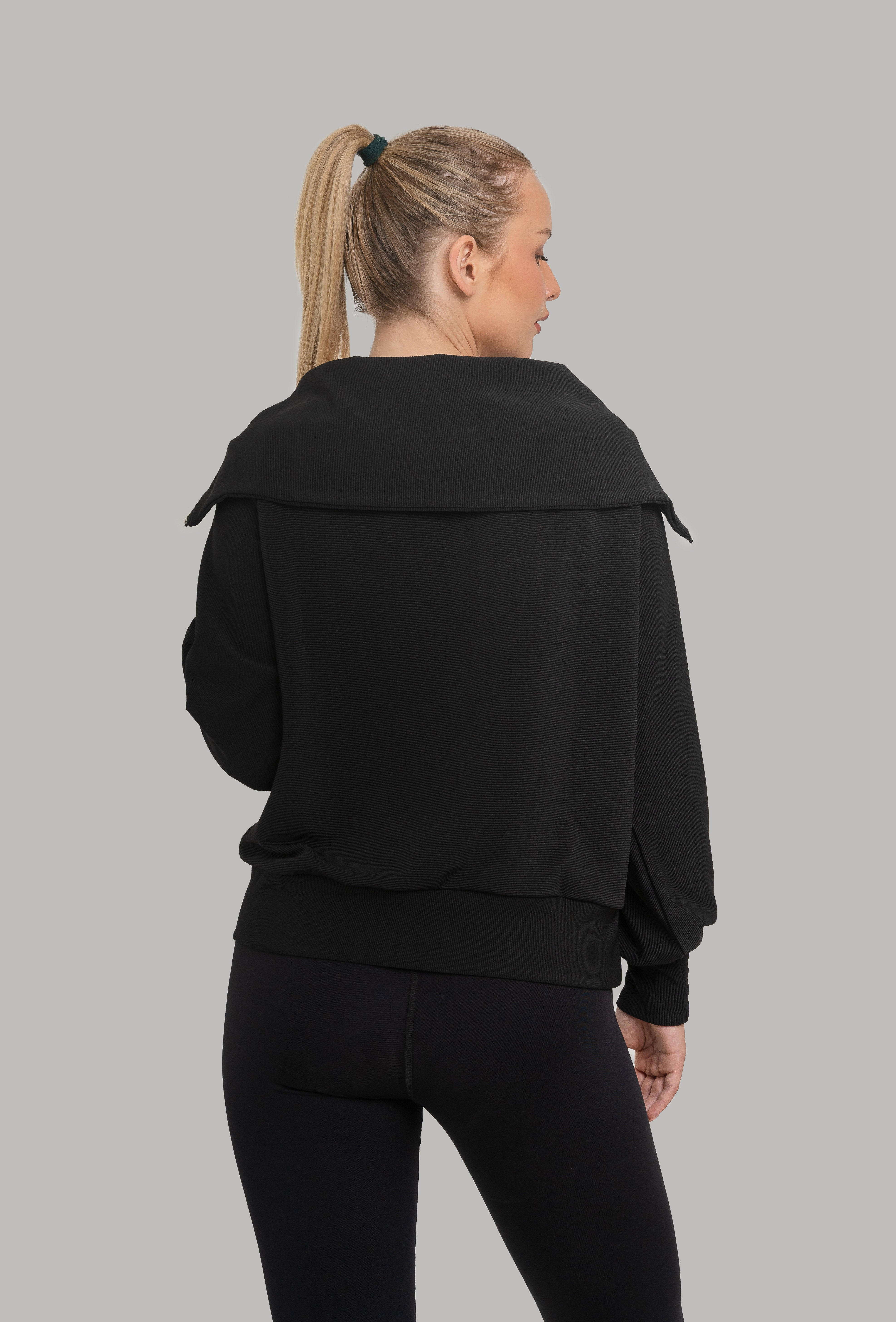 Amara Half Zip Sweater Black