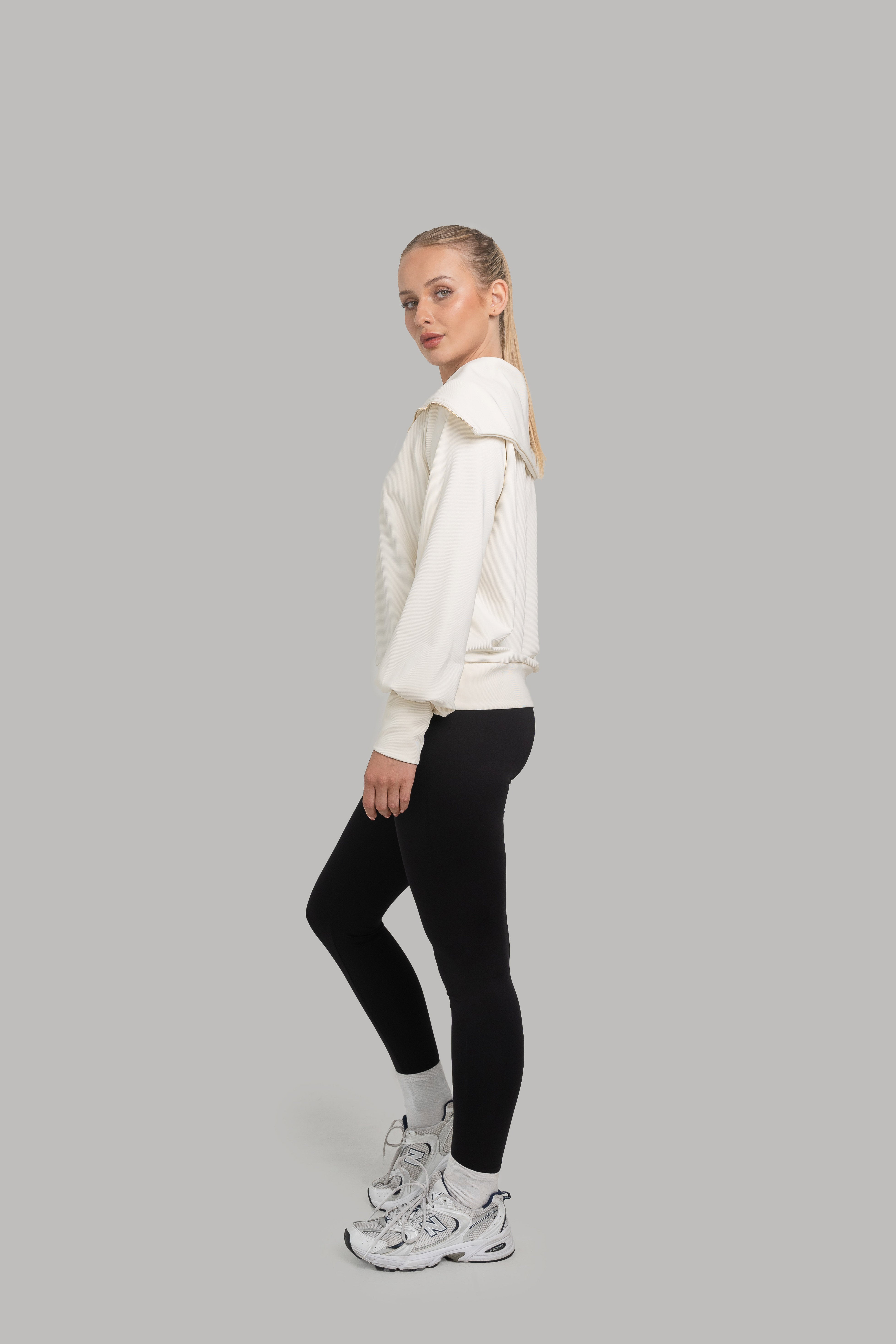 Amara Half Zip Sweater Cream