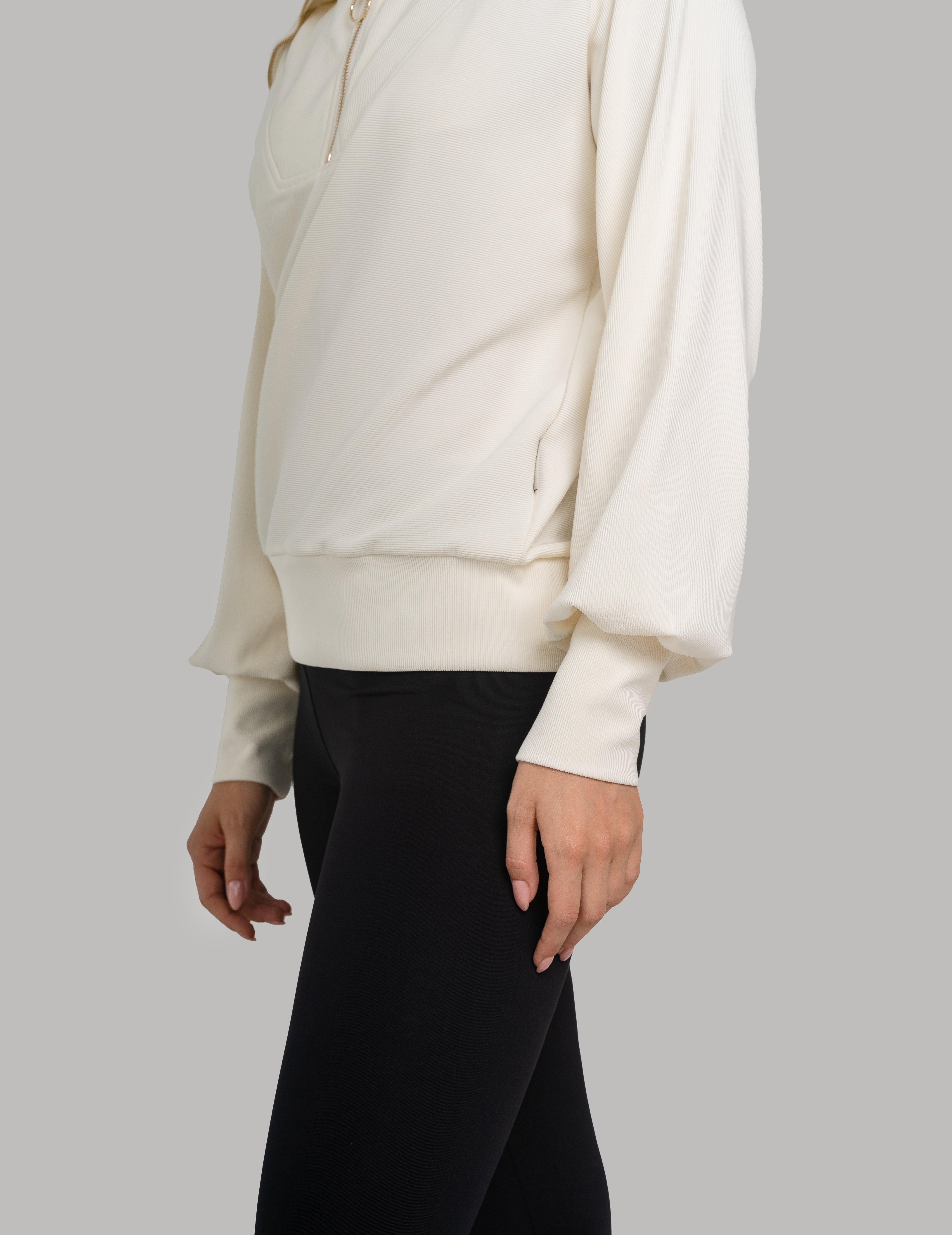 Amara Half Zip Sweater Cream